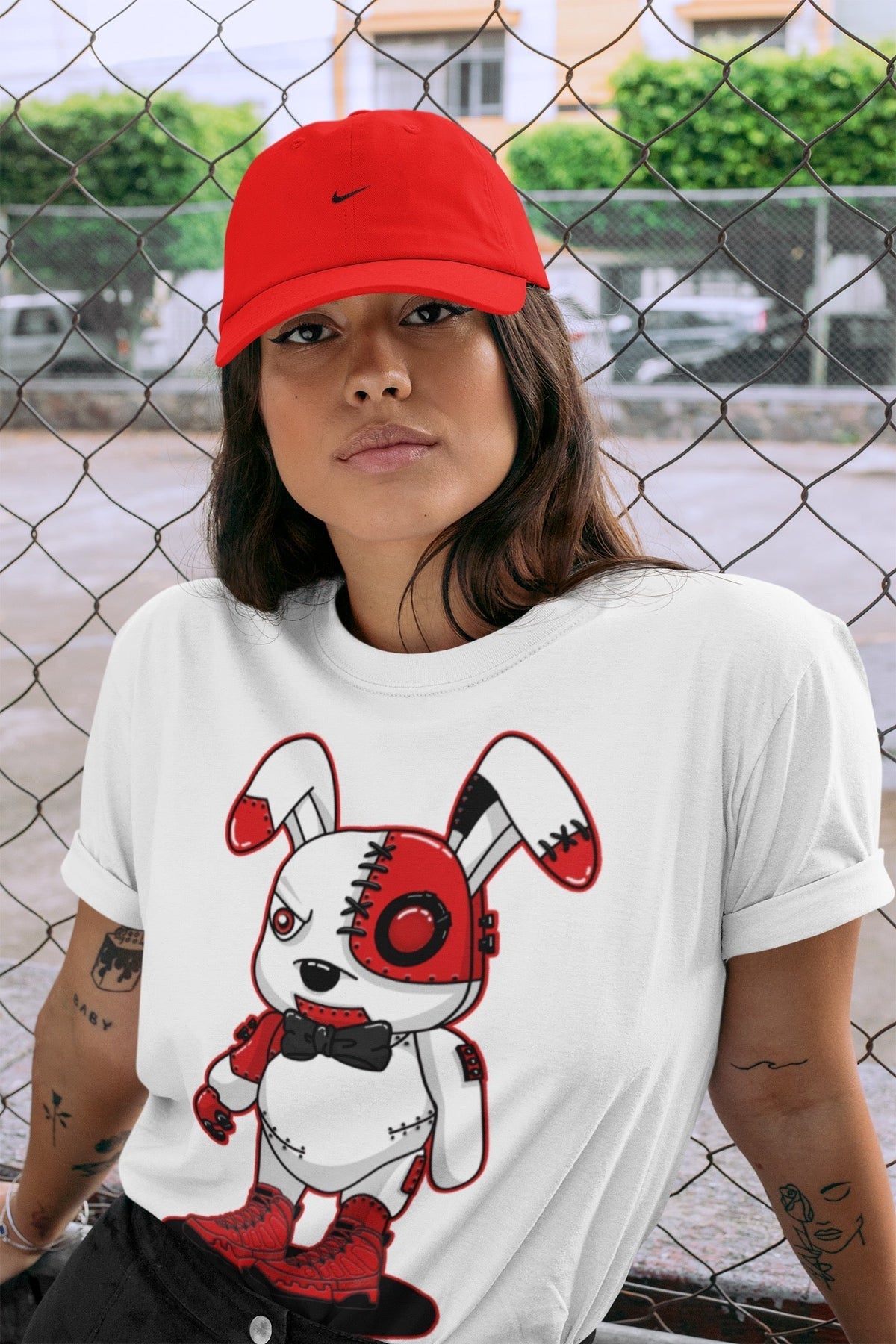 Jordan 9 Chile Red Shirt To Match Jordans Cyborg Bunny Sneaker Tees Jordan 9 Chile Red Drip Gear Zone Sneaker Matching Clothing Unisex Shirts