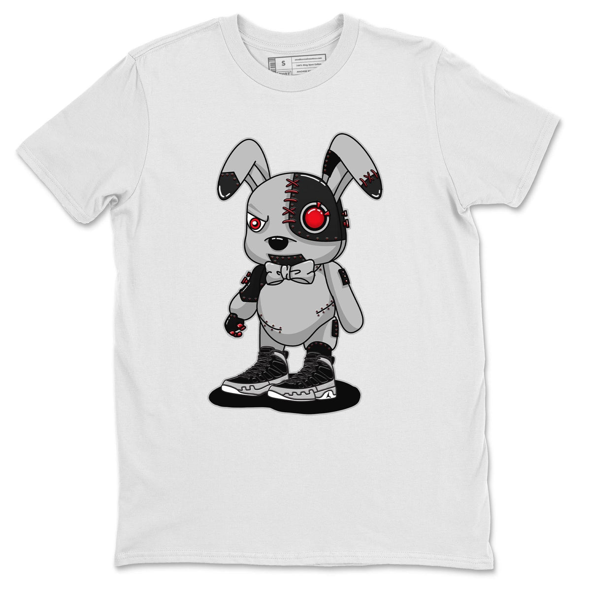 Jordan 9 Particle Grey Shirt To Match Jordans Cyborg Bunny Sneaker Tees Jordan 9 Particle Grey Drip Gear Zone Sneaker Matching Clothing Unisex Shirts