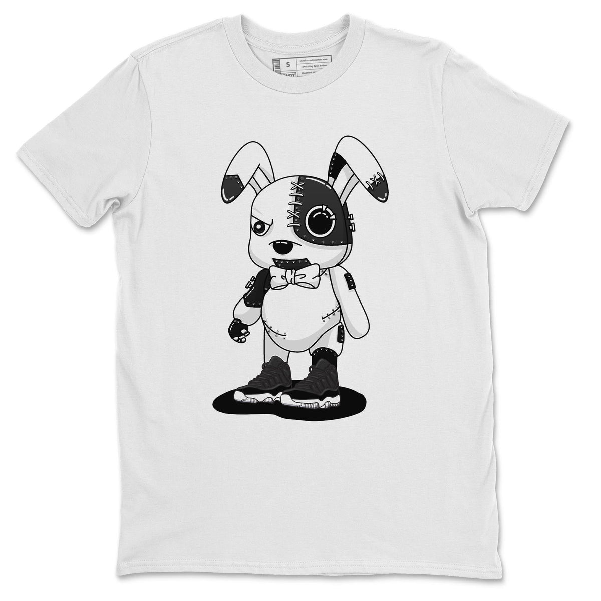 Jordan 11 72-10 Sneaker Matching T-Shirt Cyborg Bunny Sneaker Tees Jordan 11 72-10 Sneaker Release Tees Crew Neck Tees