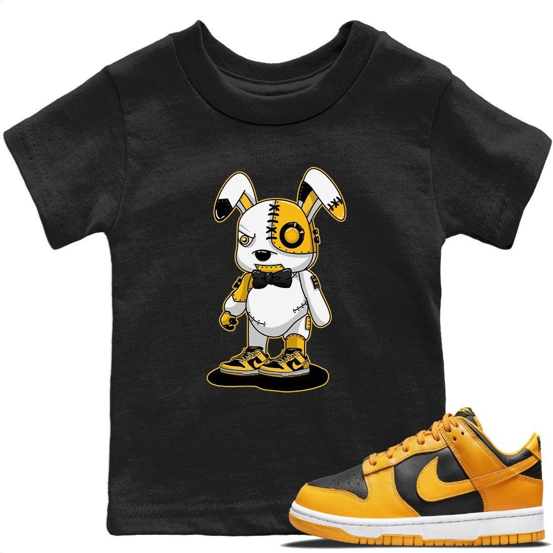 Dunk Championship Goldenrod Sneaker Match Tees Cyborg Bunny Sneaker Tees Dunk Championship Goldenrod Jordan to match sneaker T-Shirt Kids Shirts