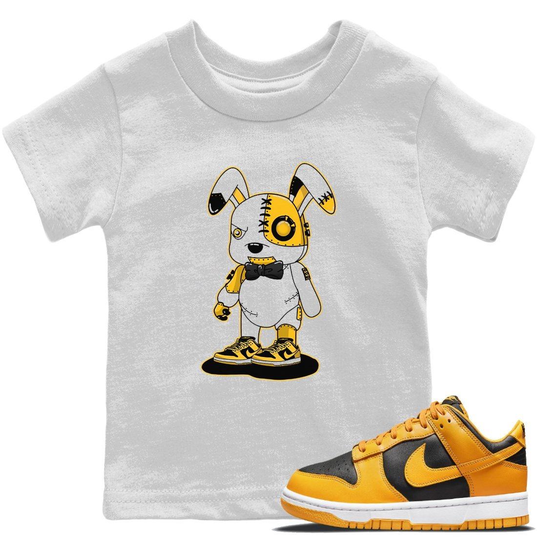 Dunk Championship Goldenrod Sneaker Match Tees Cyborg Bunny Sneaker Tees Dunk Championship Goldenrod Jordan to match sneaker T-Shirt Kids Shirts