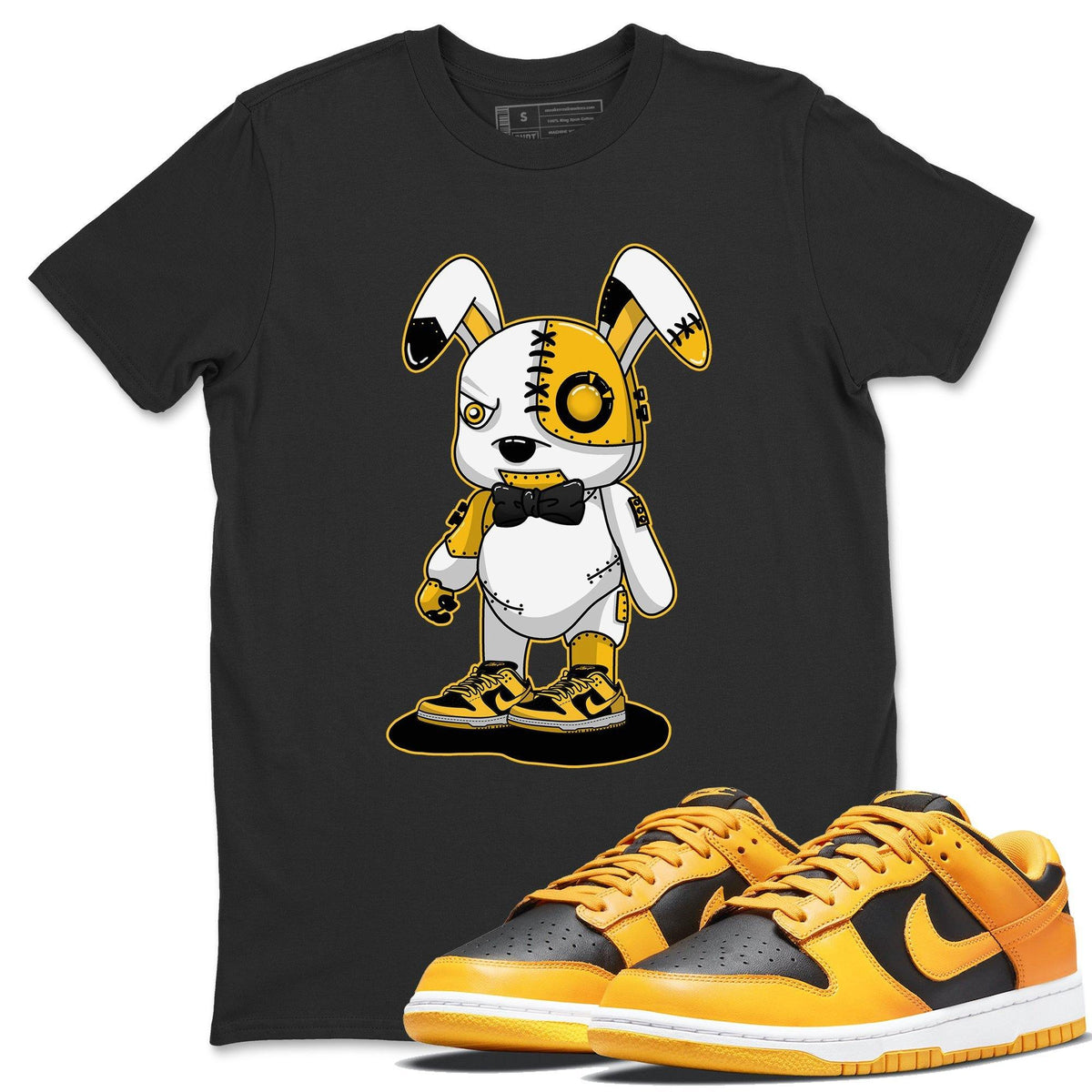 Dunk Championship Goldenrod Sneaker Match Tees Cyborg Bunny Sneaker Tees Dunk Championship Goldenrod Jordan to match sneaker T-Shirt Crew Neck Shirts