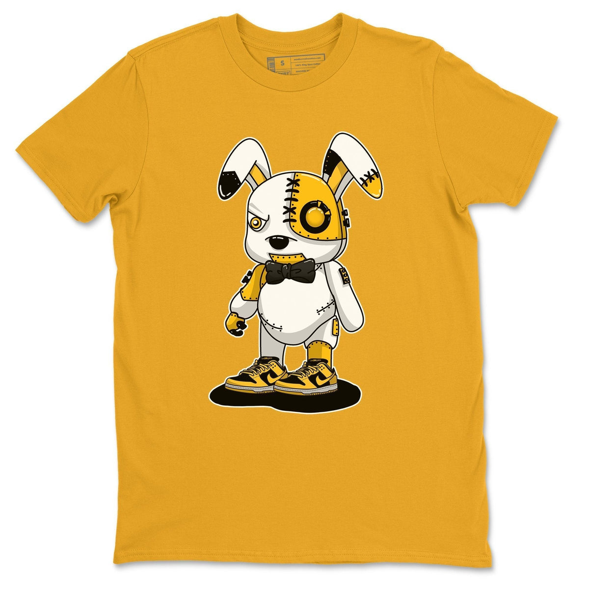 Dunk Championship Goldenrod Sneaker Match Tees Cyborg Bunny Sneaker Tees Dunk Championship Goldenrod Jordan to match sneaker T-Shirt Crew Neck Shirts
