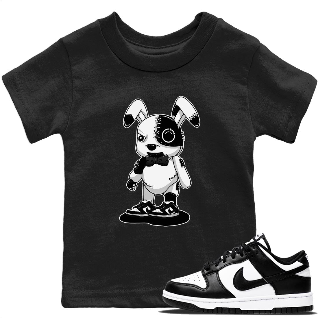 Dunk Panda Sneaker Match Tees Cyborg bunny Sneaker Tees Dunk Panda Jordan to match sneaker T-Shirt Kids Shirts