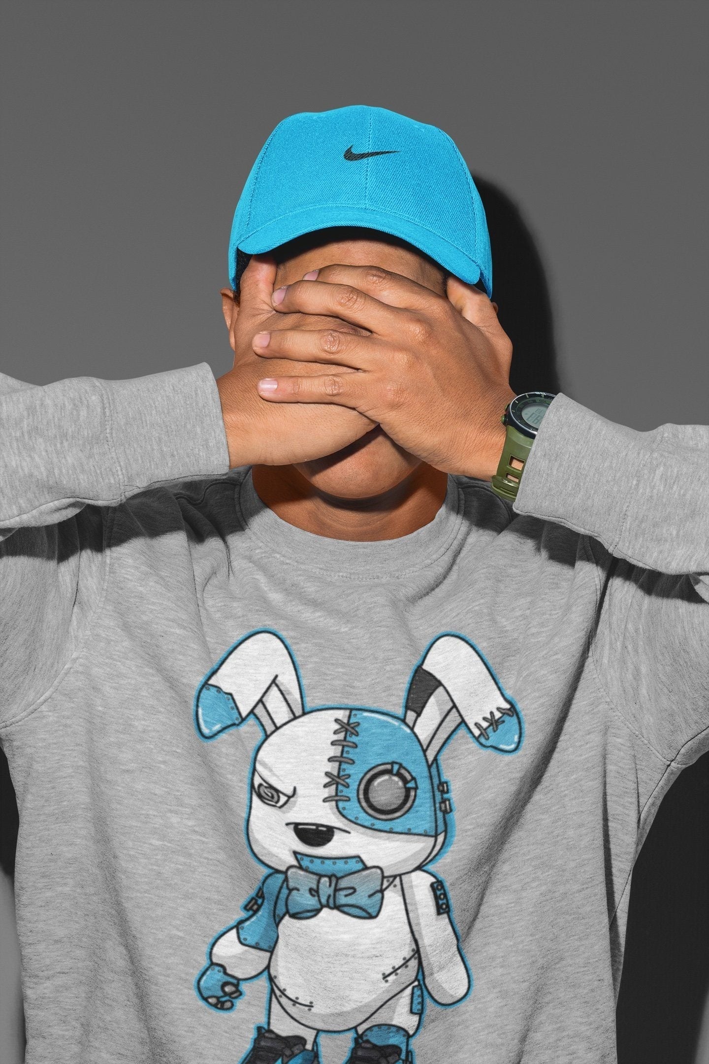 Yeezy 700 Bright Cyan Shirt To Match Jordans Cyborg Bunny Sneaker Tees Yeezy 700 Bright Cyan Drip Gear Zone Sneaker Matching Clothing Unisex Shirts