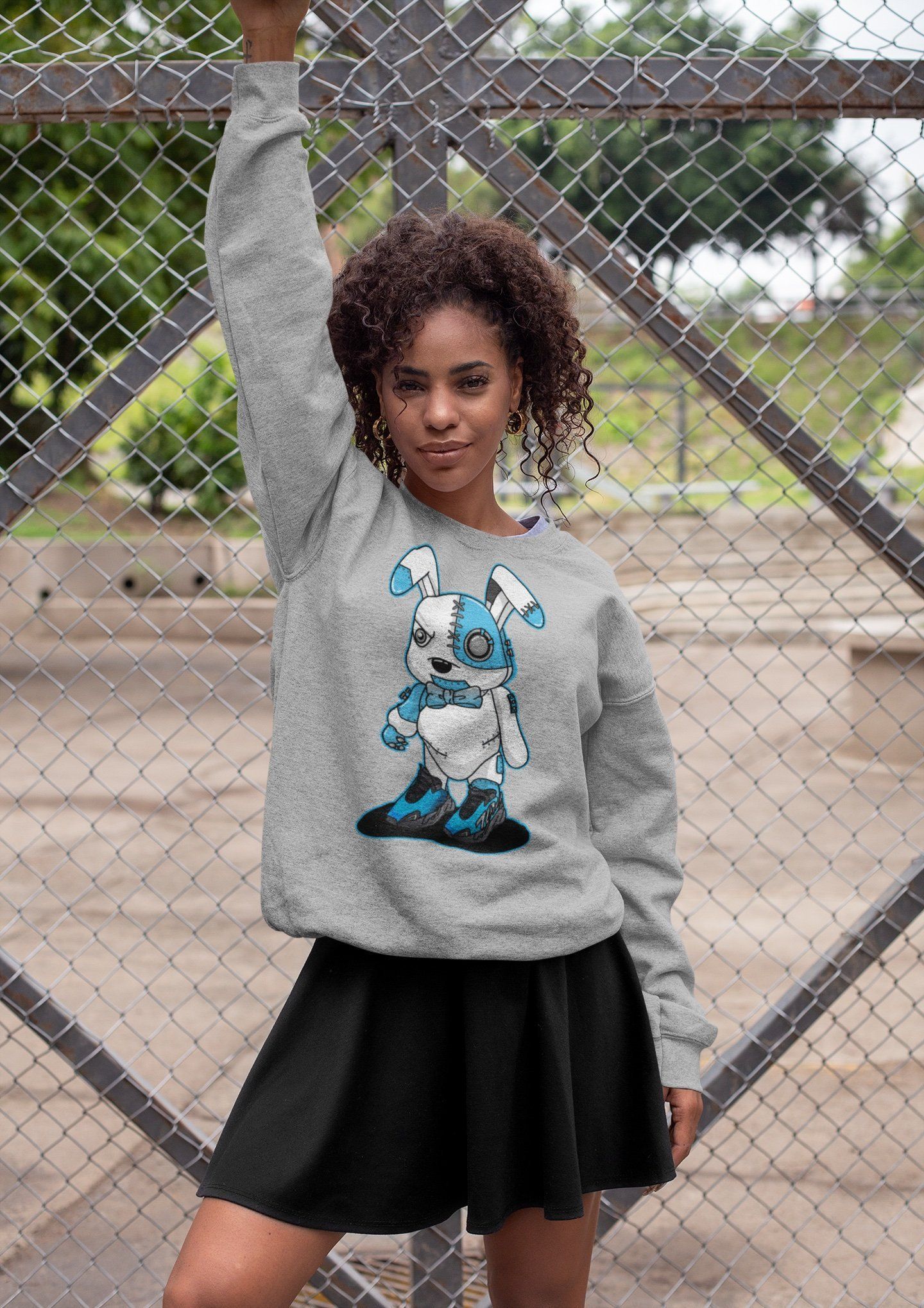 Yeezy 700 Bright Cyan Shirt To Match Jordans Cyborg Bunny Sneaker Tees Yeezy 700 Bright Cyan Drip Gear Zone Sneaker Matching Clothing Unisex Shirts