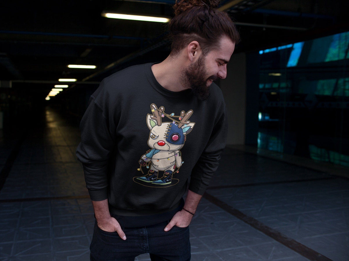 Jordan 1 Bio Hack Sneaker Match Tees Cyborg Reindeer Sneaker Tees Jordan 1 Bio Hack Jordan to match sneaker T-Shirt Crew Neck Shirts