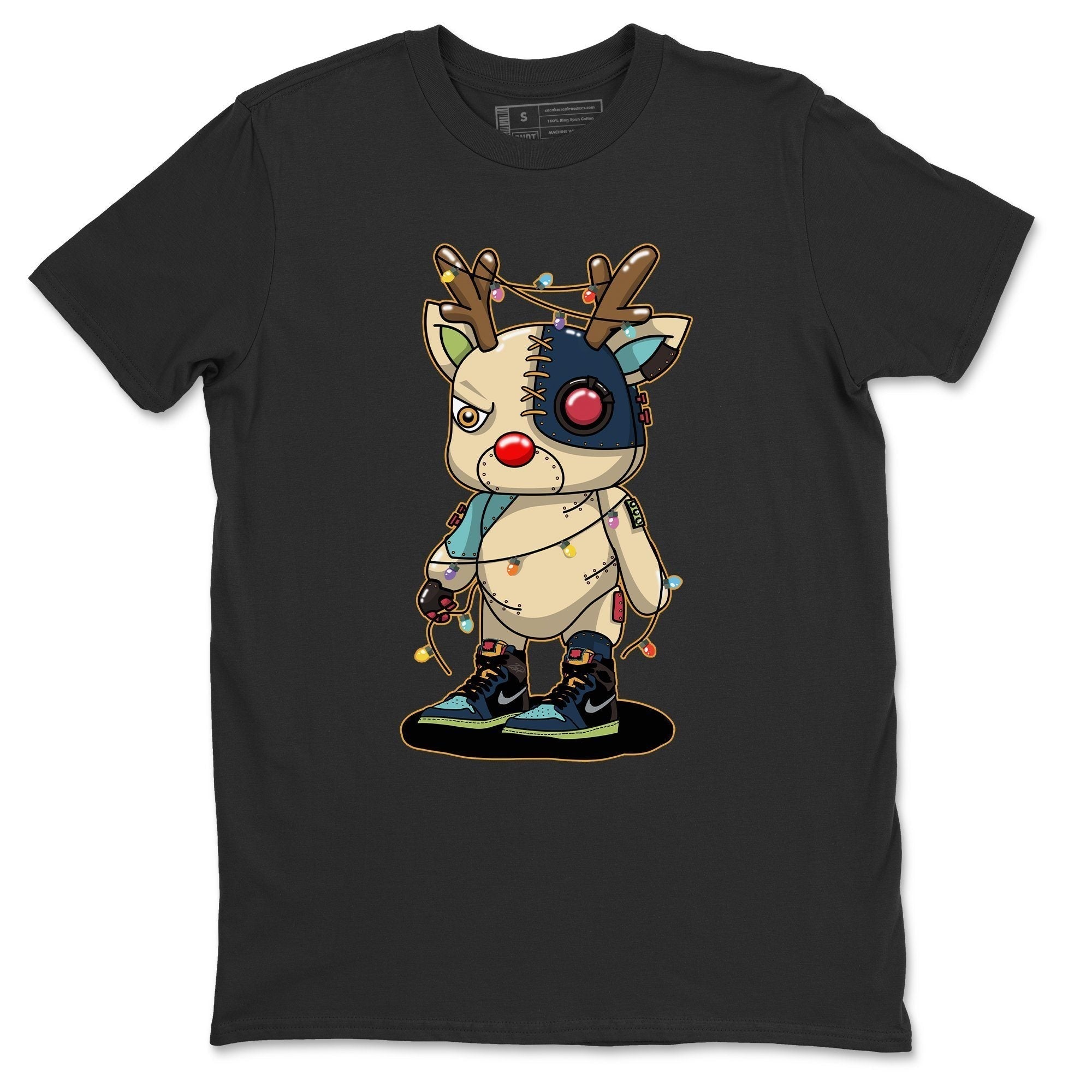 Jordan 1 Bio Hack Sneaker Match Tees Cyborg Reindeer Sneaker Tees Jordan 1 Bio Hack Jordan to match sneaker T-Shirt Crew Neck Shirts