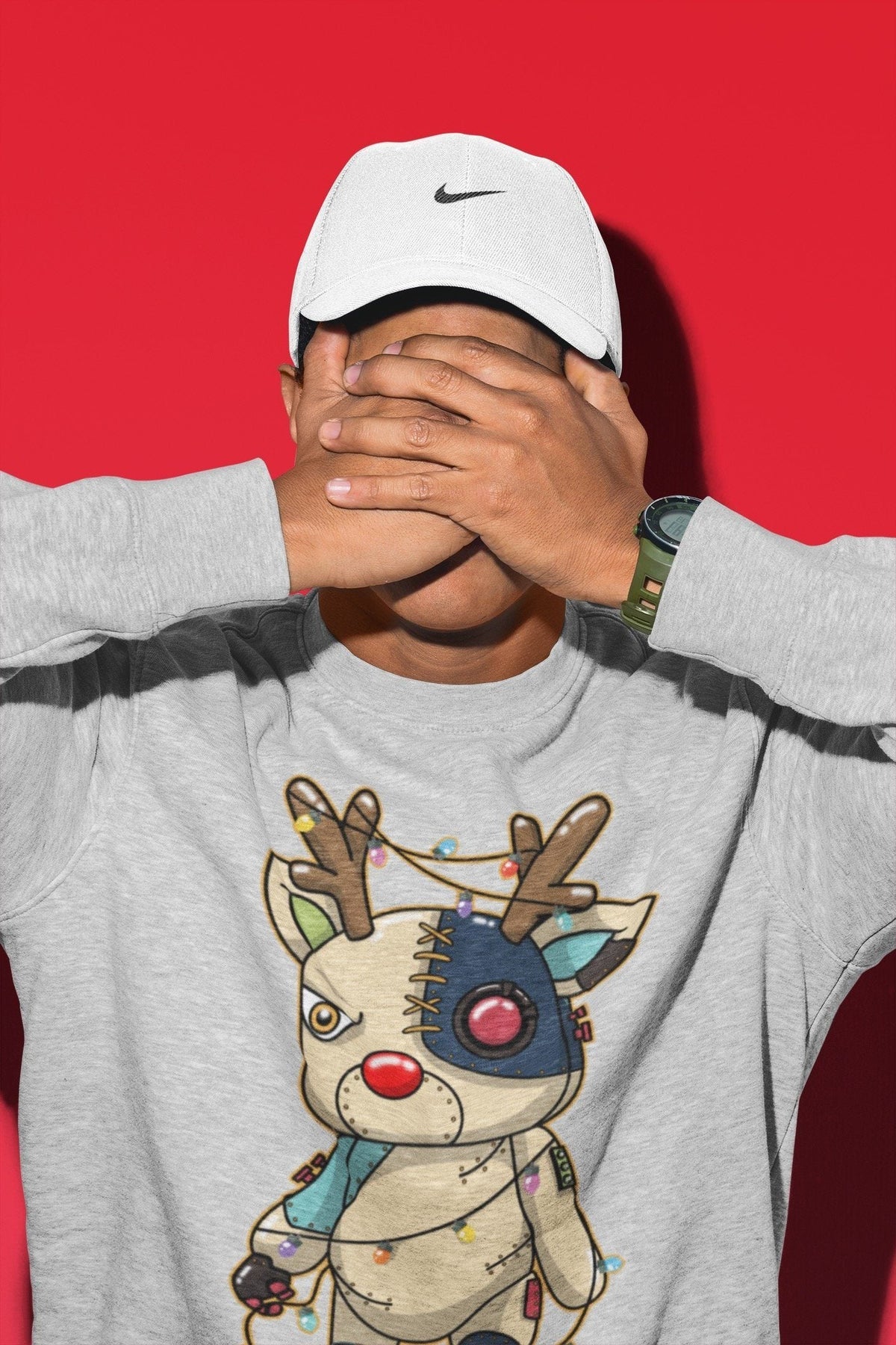 Jordan 1 Bio Hack Sneaker Match Tees Cyborg Reindeer Sneaker Tees Jordan 1 Bio Hack Jordan to match sneaker T-Shirt Crew Neck Shirts