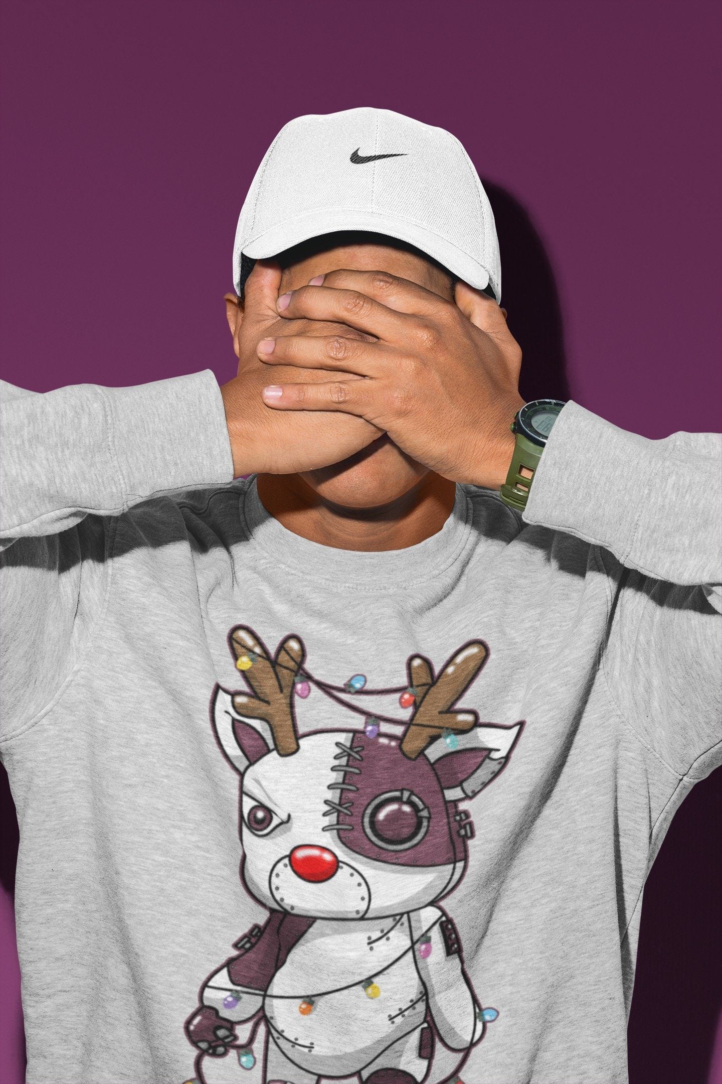 Jordan 1 Bordeaux Sneaker Matching T-Shirt Cyborg Reindeer Sneaker Tees Jordan 1 Bordeaux Sneaker Release Tees Crew Neck Tees