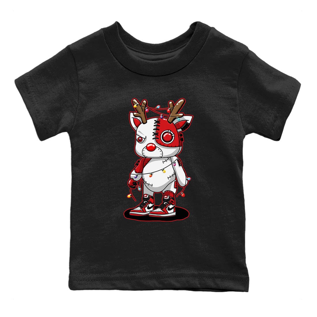 Jordan 1 Lost & Found Sneaker Matching T-Shirt Cyborg Reindeer Sneaker Tees Jordan 1 Lost & Found Sneaker Release Tees Kids Shirts