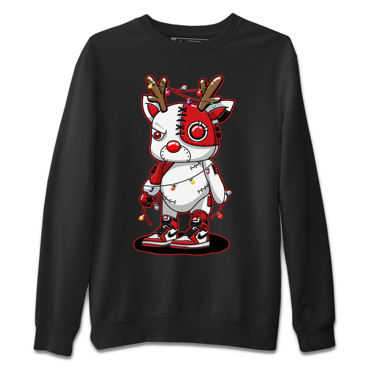 Jordan 1 Lost & Found Sneaker Matching T-Shirt Cyborg Reindeer Sneaker Tees Jordan 1 Lost & Found Sneaker Release Tees Crew Neck Tees