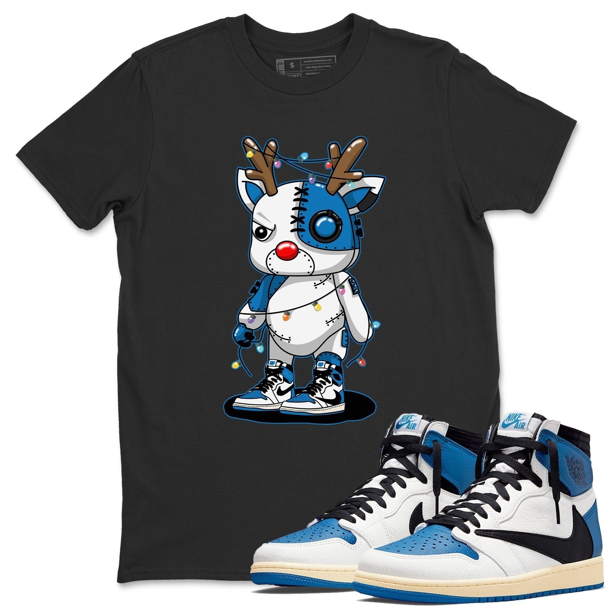 Jordan 1 Travis Scott Shirt To Match Jordans Cyborg Reindeer Sneaker Tees Jordan 1 Travis Scott Drip Gear Zone Sneaker Matching Clothing Unisex Shirts