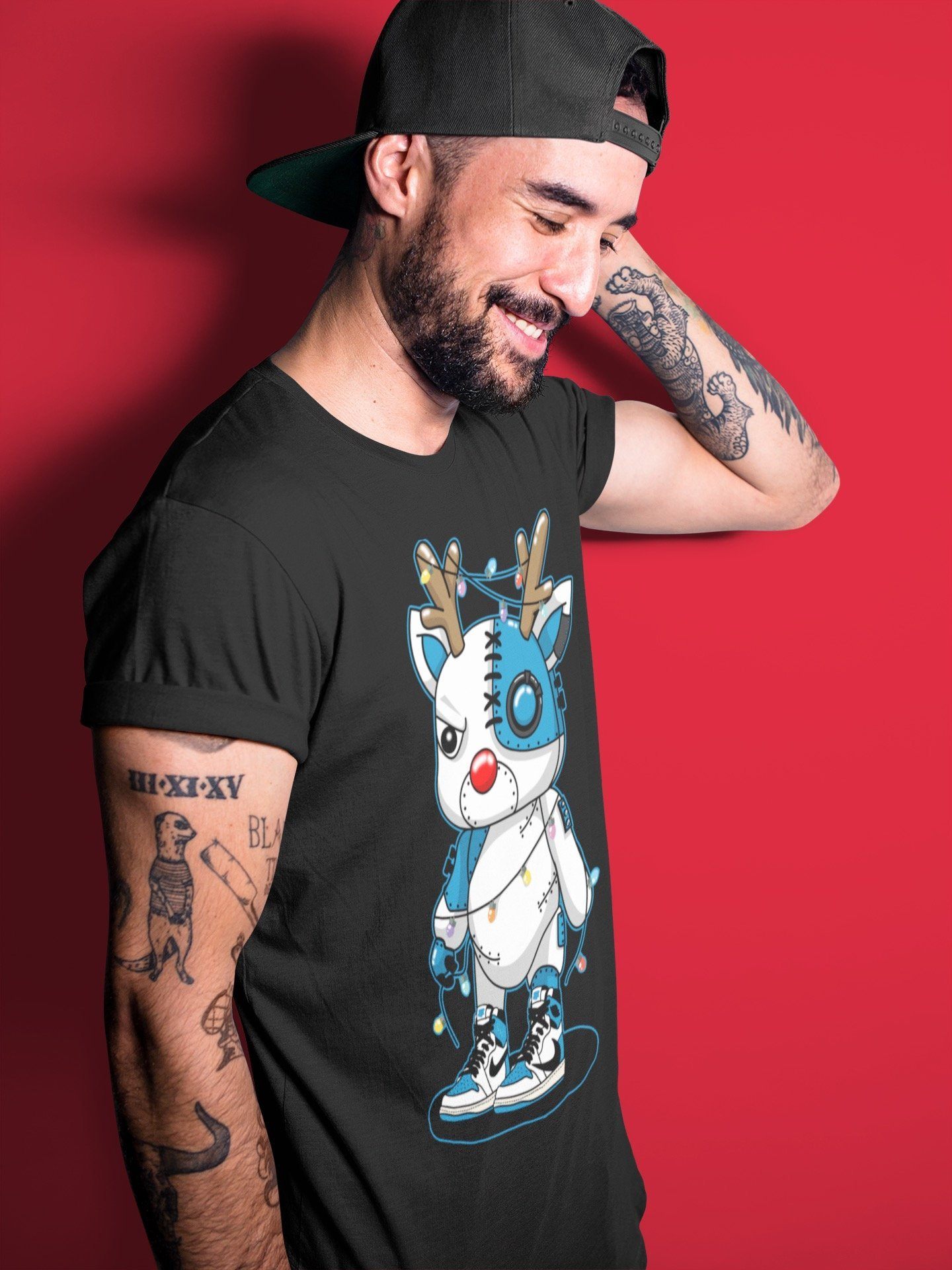 Jordan 1 Travis Scott Shirt To Match Jordans Cyborg Reindeer Sneaker Tees Jordan 1 Travis Scott Drip Gear Zone Sneaker Matching Clothing Unisex Shirts