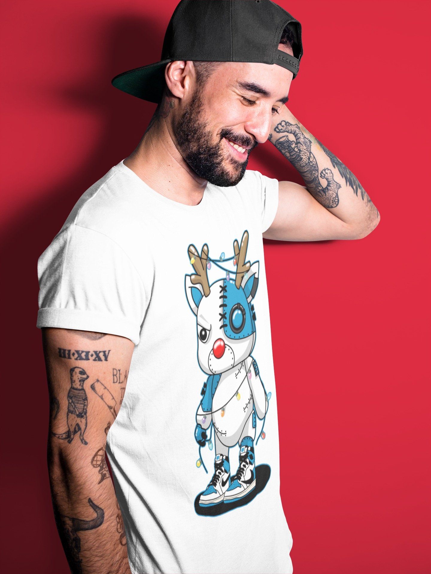 Jordan 1 Travis Scott Shirt To Match Jordans Cyborg Reindeer Sneaker Tees Jordan 1 Travis Scott Drip Gear Zone Sneaker Matching Clothing Unisex Shirts