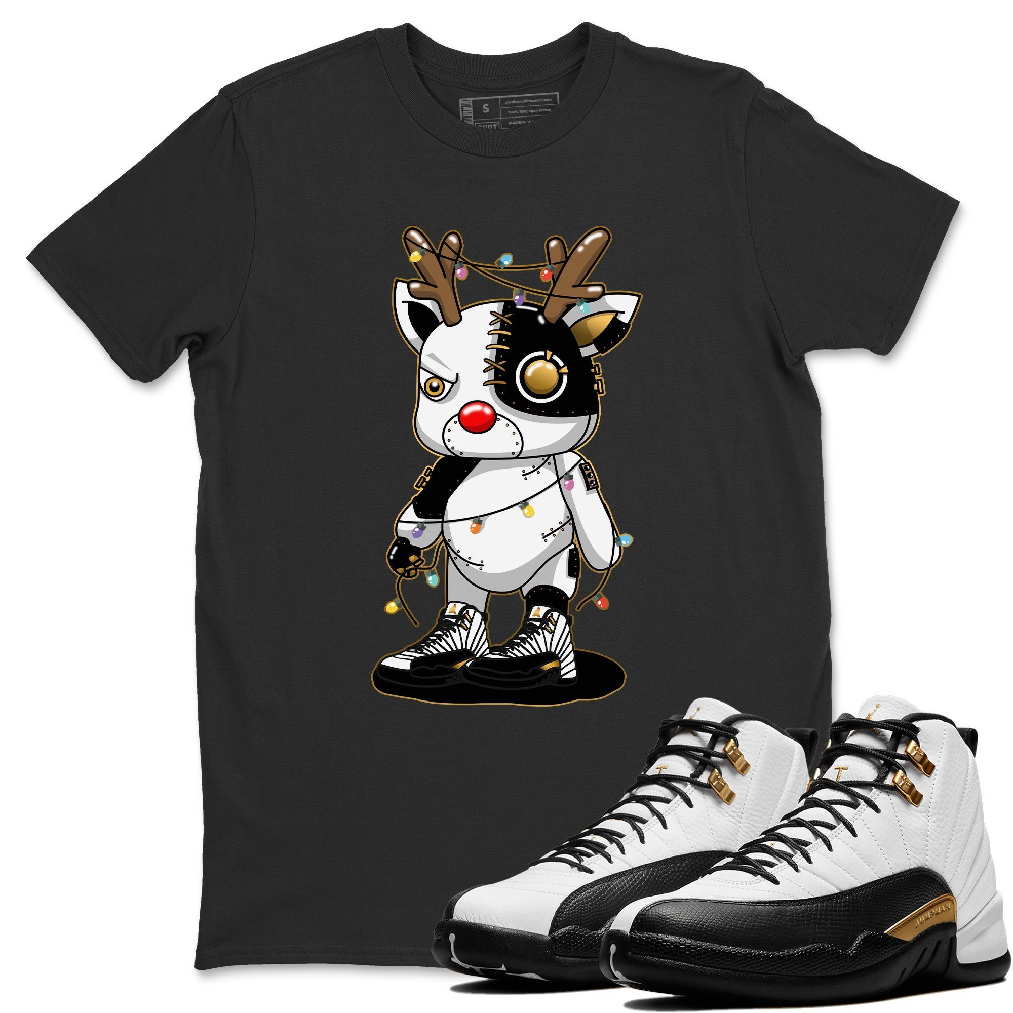 Jordan 12 Royalty Shirt To Match Jordans Cyborg Reindeer Sneaker Tees Jordan 12 Royalty Drip Gear Zone Sneaker Matching Clothing Unisex Shirts