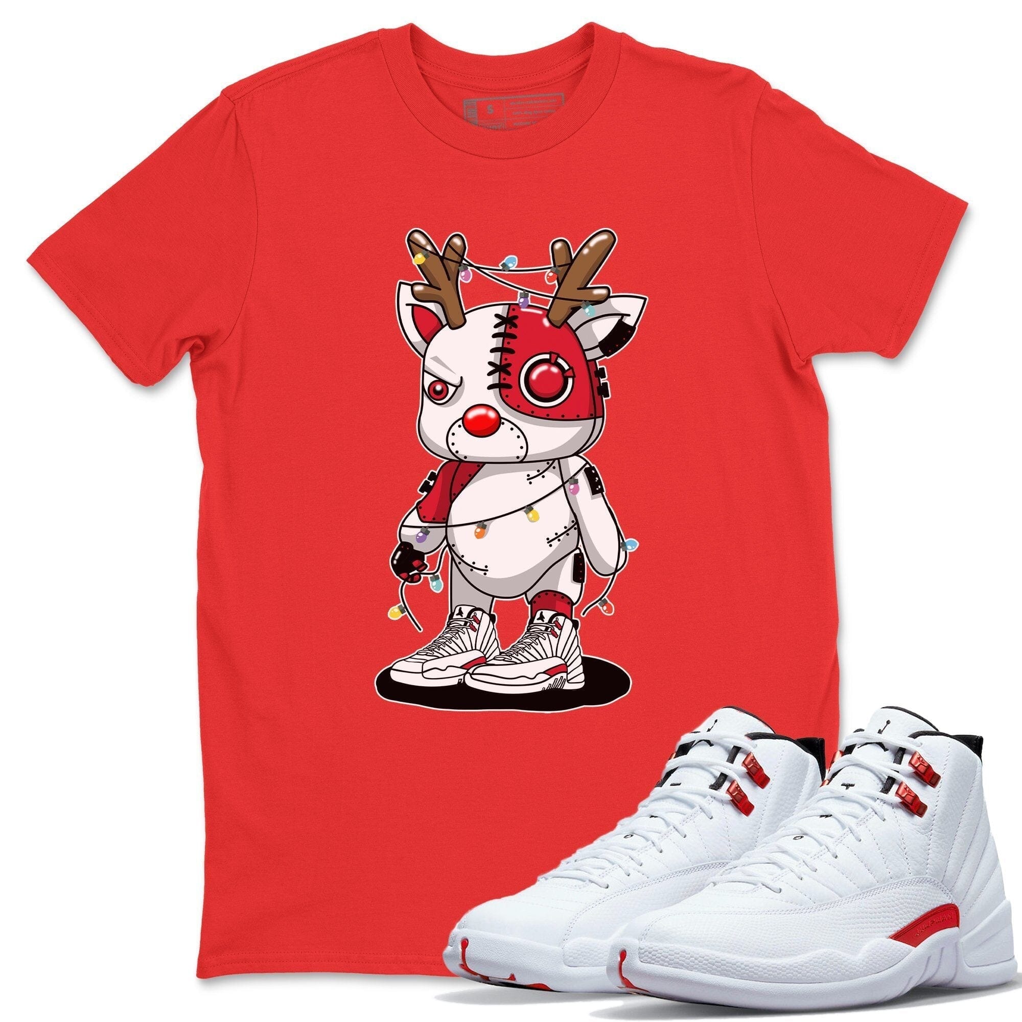 Jordan 12 Twist Shirt To Match Jordans Cyborg Reindeer Sneaker Tees Jordan 12 Twist Drip Gear Zone Sneaker Matching Clothing Unisex Shirts