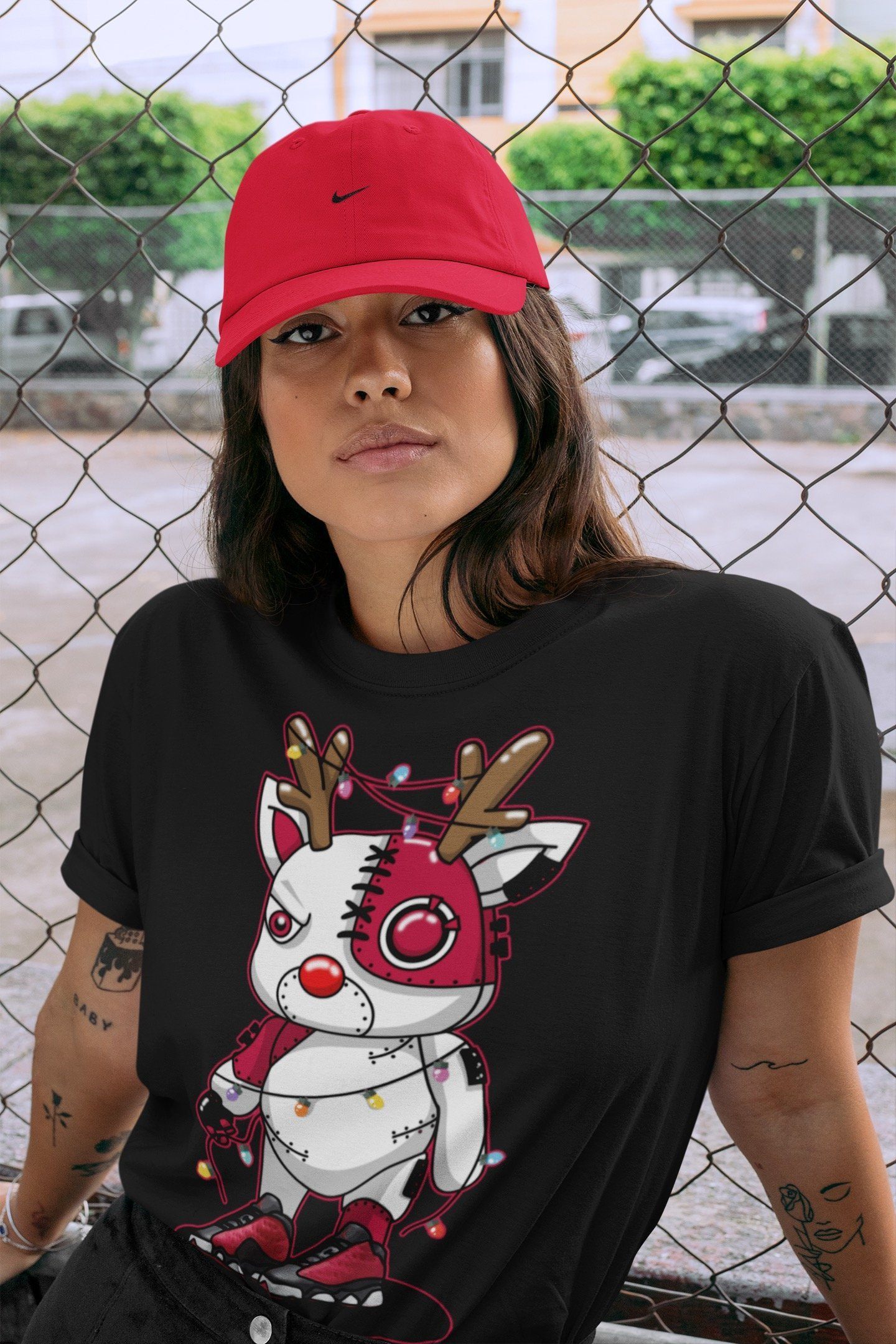 Jordan 13 Very Berry Shirt To Match Jordans Cyborg Reindeer Sneaker Tees Jordan 13 Very Berry Drip Gear Zone Sneaker Matching Clothing Unisex Shirts