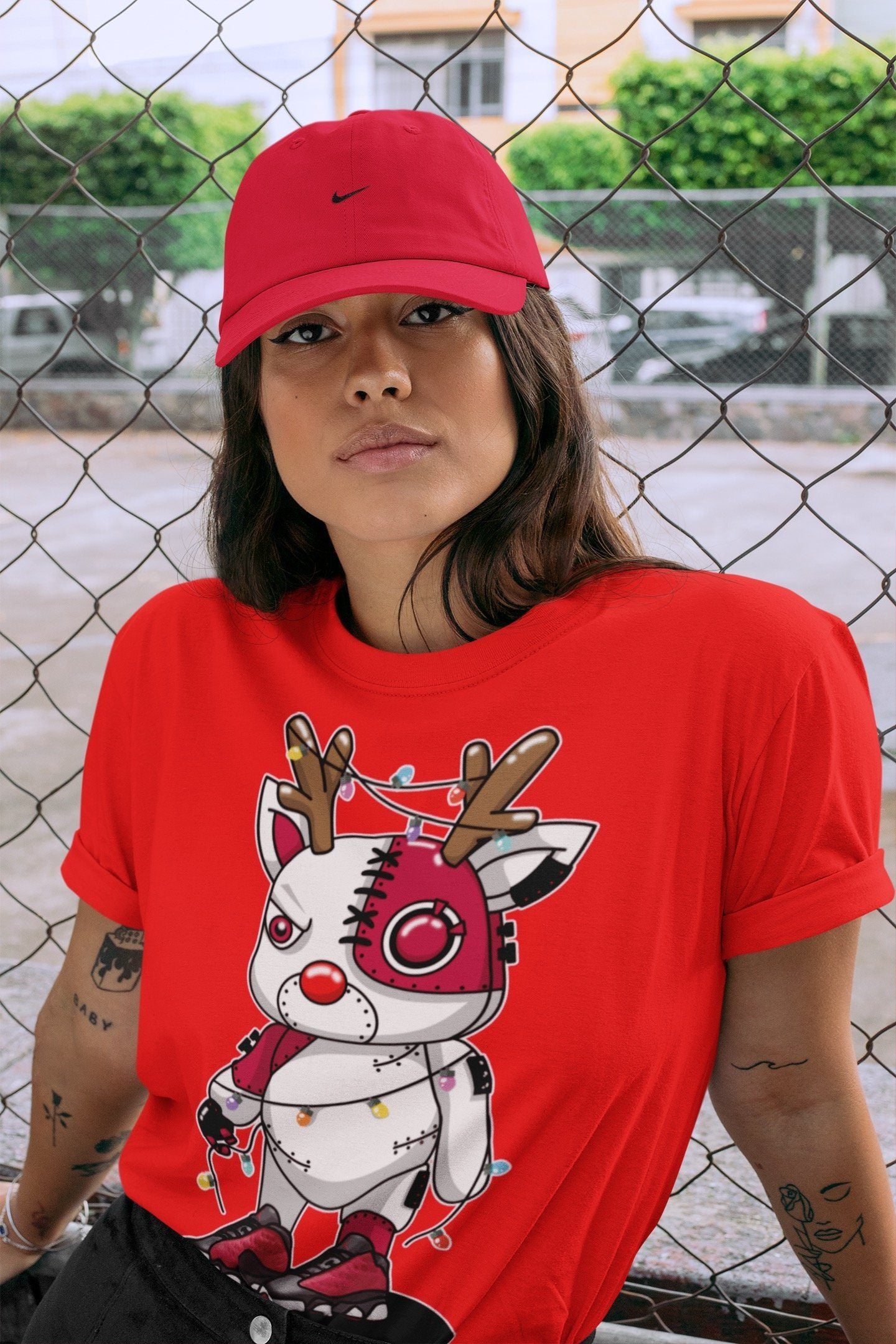 Jordan 13 Very Berry Shirt To Match Jordans Cyborg Reindeer Sneaker Tees Jordan 13 Very Berry Drip Gear Zone Sneaker Matching Clothing Unisex Shirts