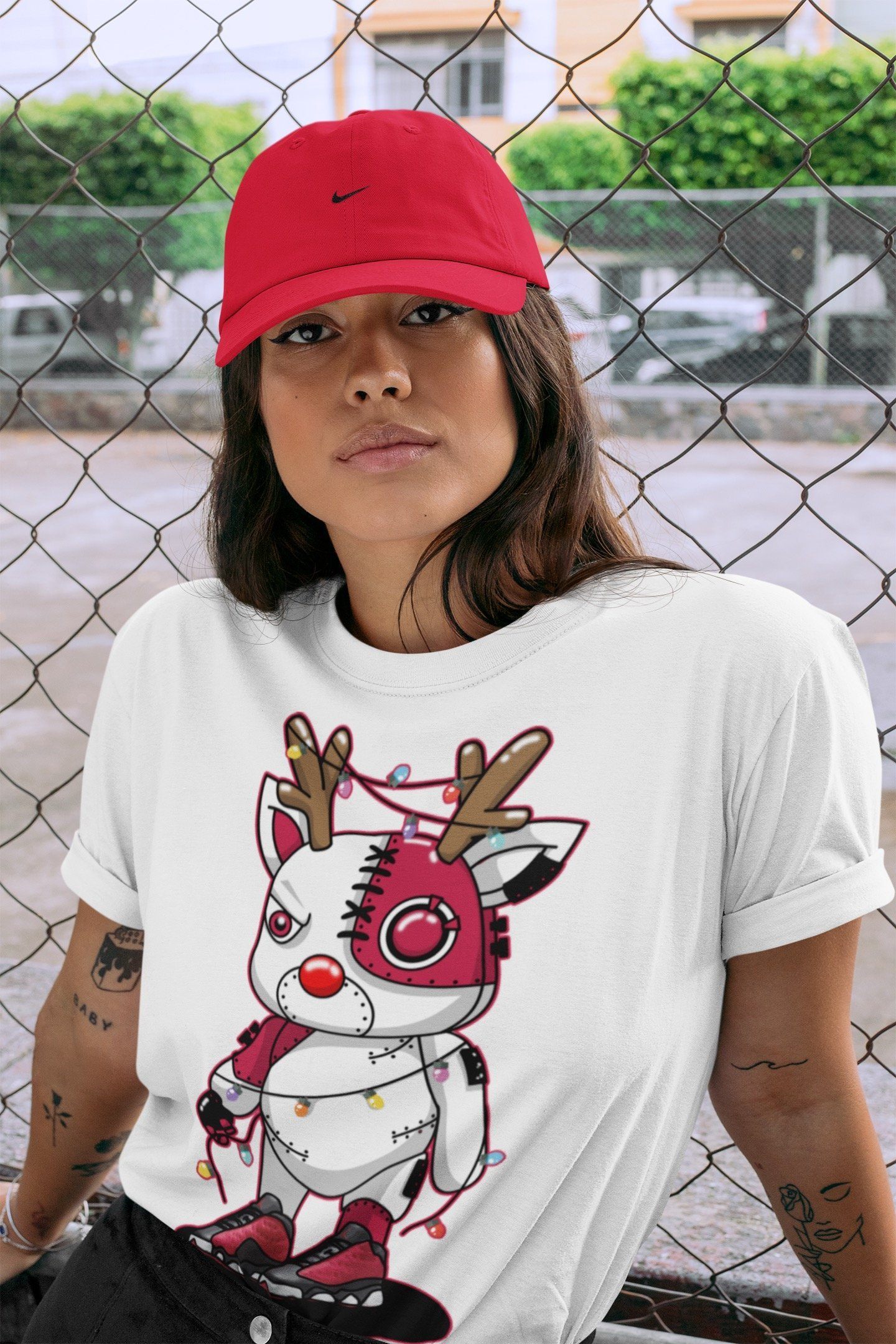 Jordan 13 Very Berry Shirt To Match Jordans Cyborg Reindeer Sneaker Tees Jordan 13 Very Berry Drip Gear Zone Sneaker Matching Clothing Unisex Shirts