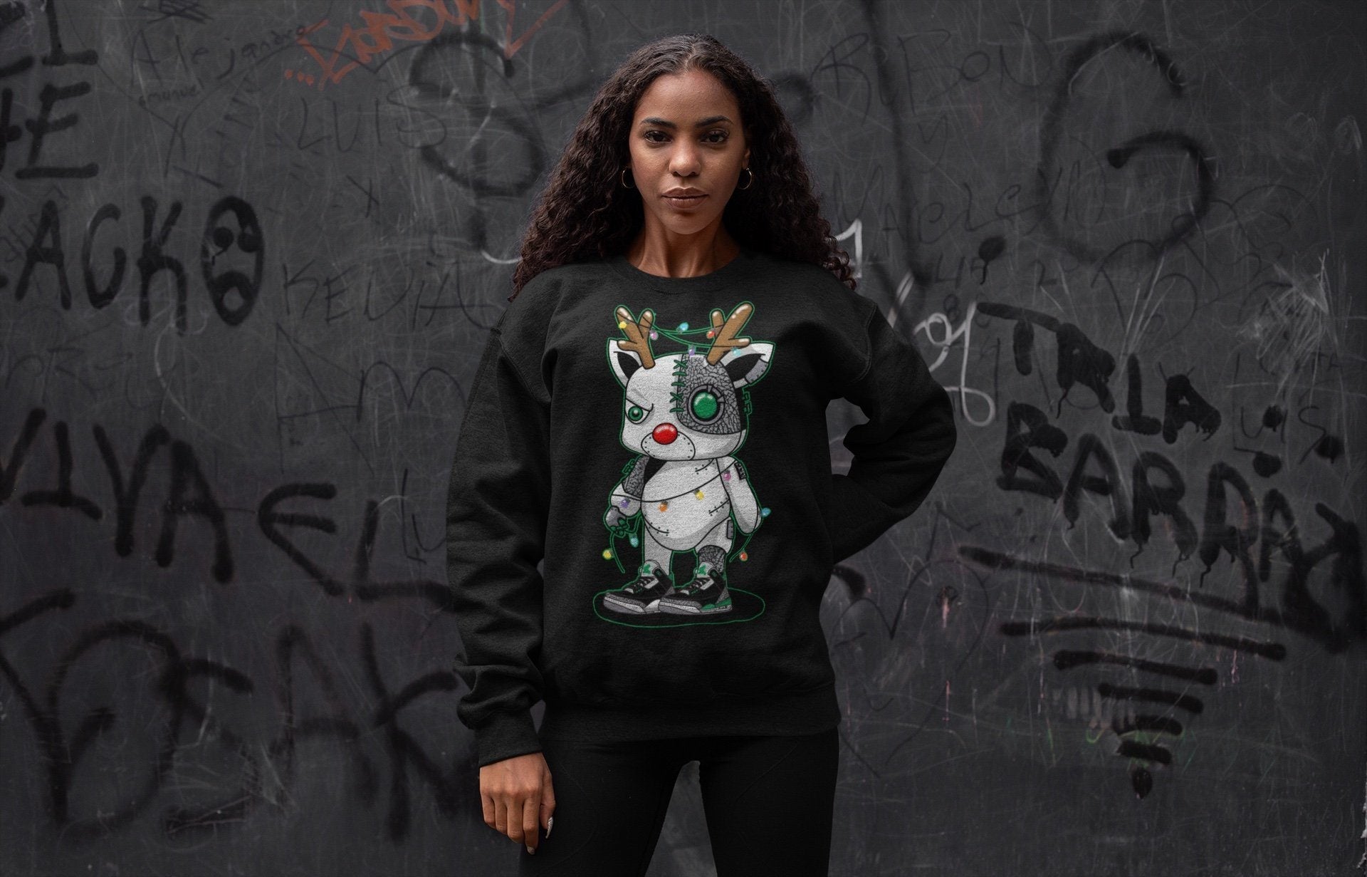 Jordan 3 Pine Green Shirt To Match Jordans Cyborg Reindeer Sneaker Tees Jordan 3 Pine Green Drip Gear Zone Sneaker Matching Clothing Unisex Shirts