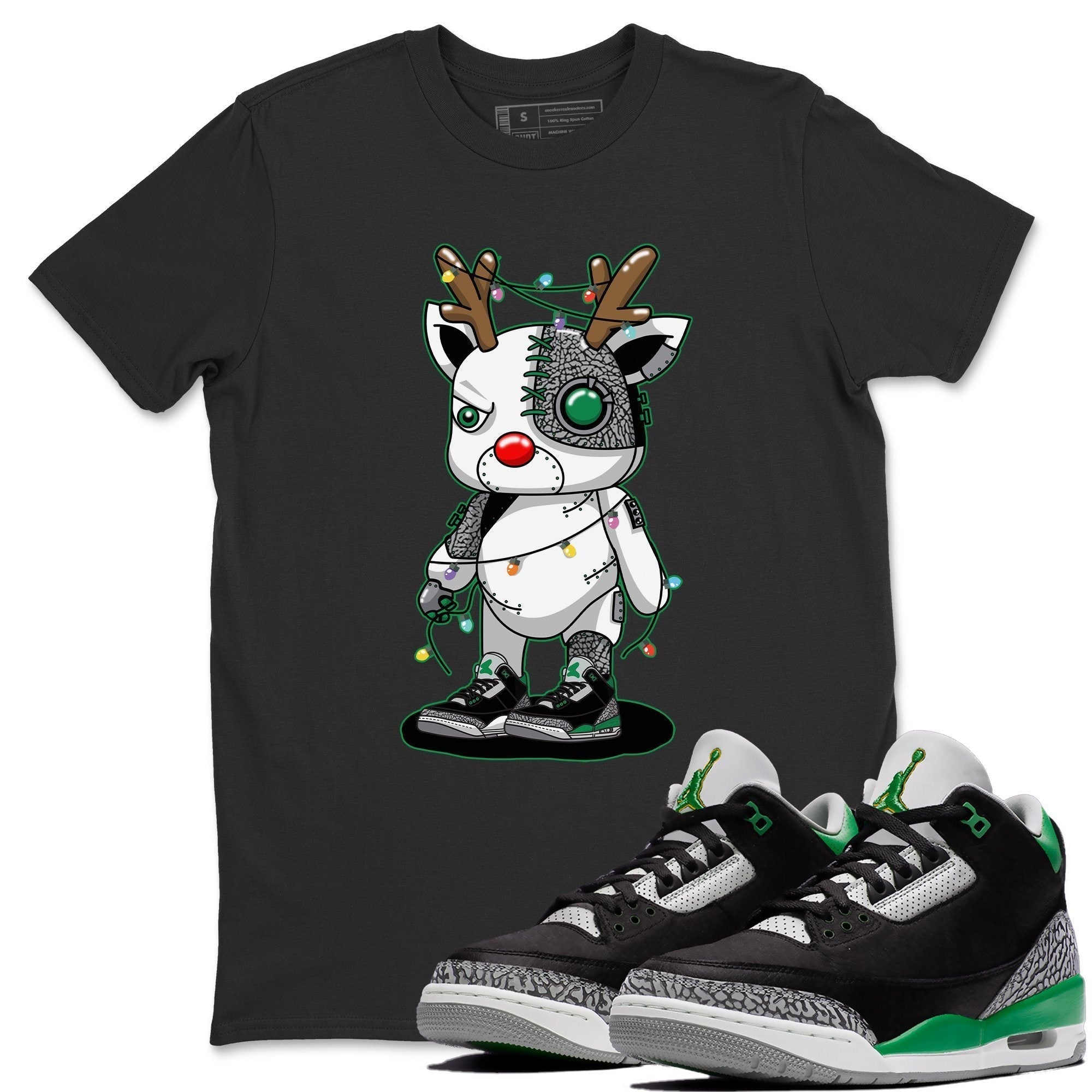 Jordan 3 Pine Green Shirt To Match Jordans Cyborg Reindeer Sneaker Tees Jordan 3 Pine Green Drip Gear Zone Sneaker Matching Clothing Unisex Shirts