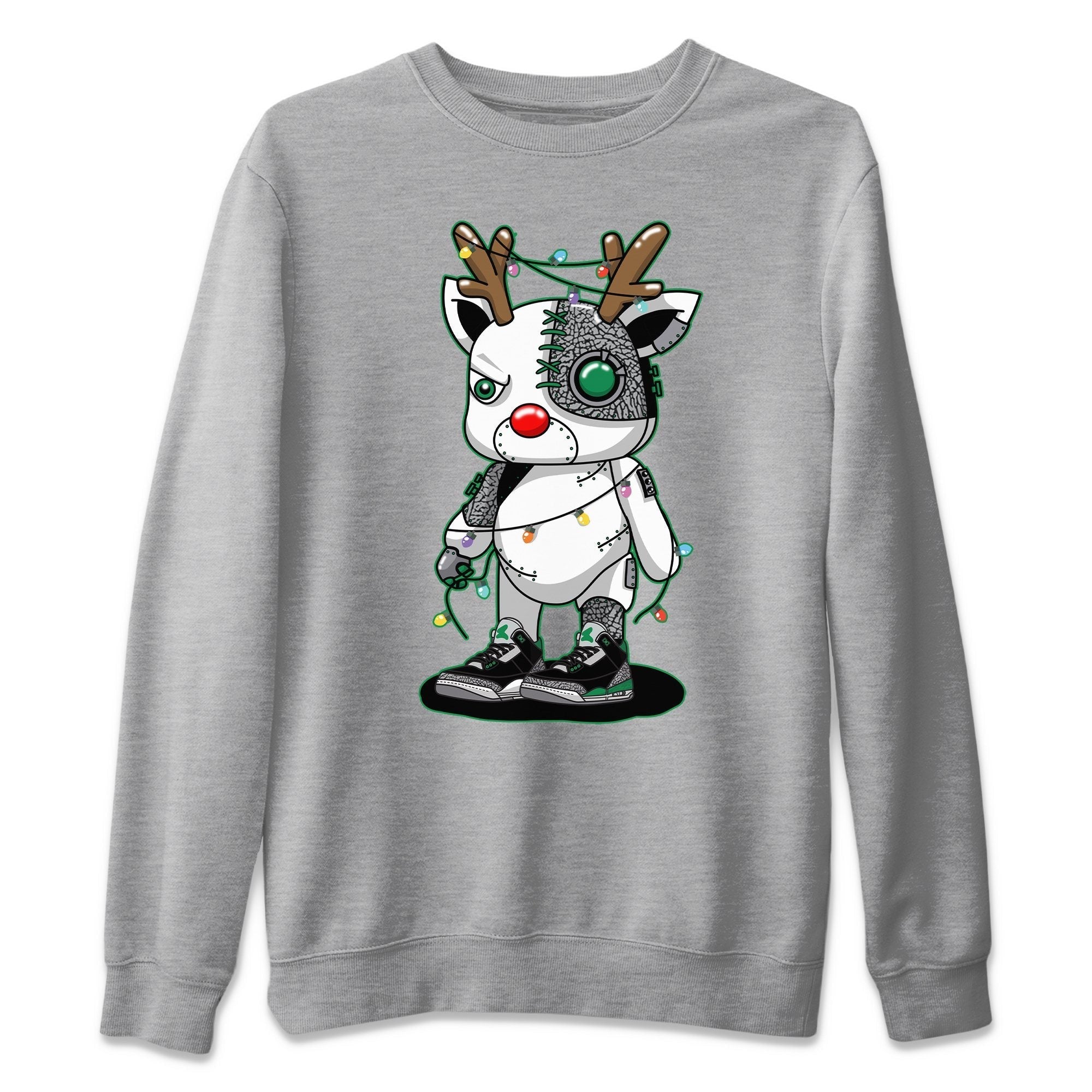 Jordan 3 Pine Green Shirt To Match Jordans Cyborg Reindeer Sneaker Tees Jordan 3 Pine Green Drip Gear Zone Sneaker Matching Clothing Unisex Shirts