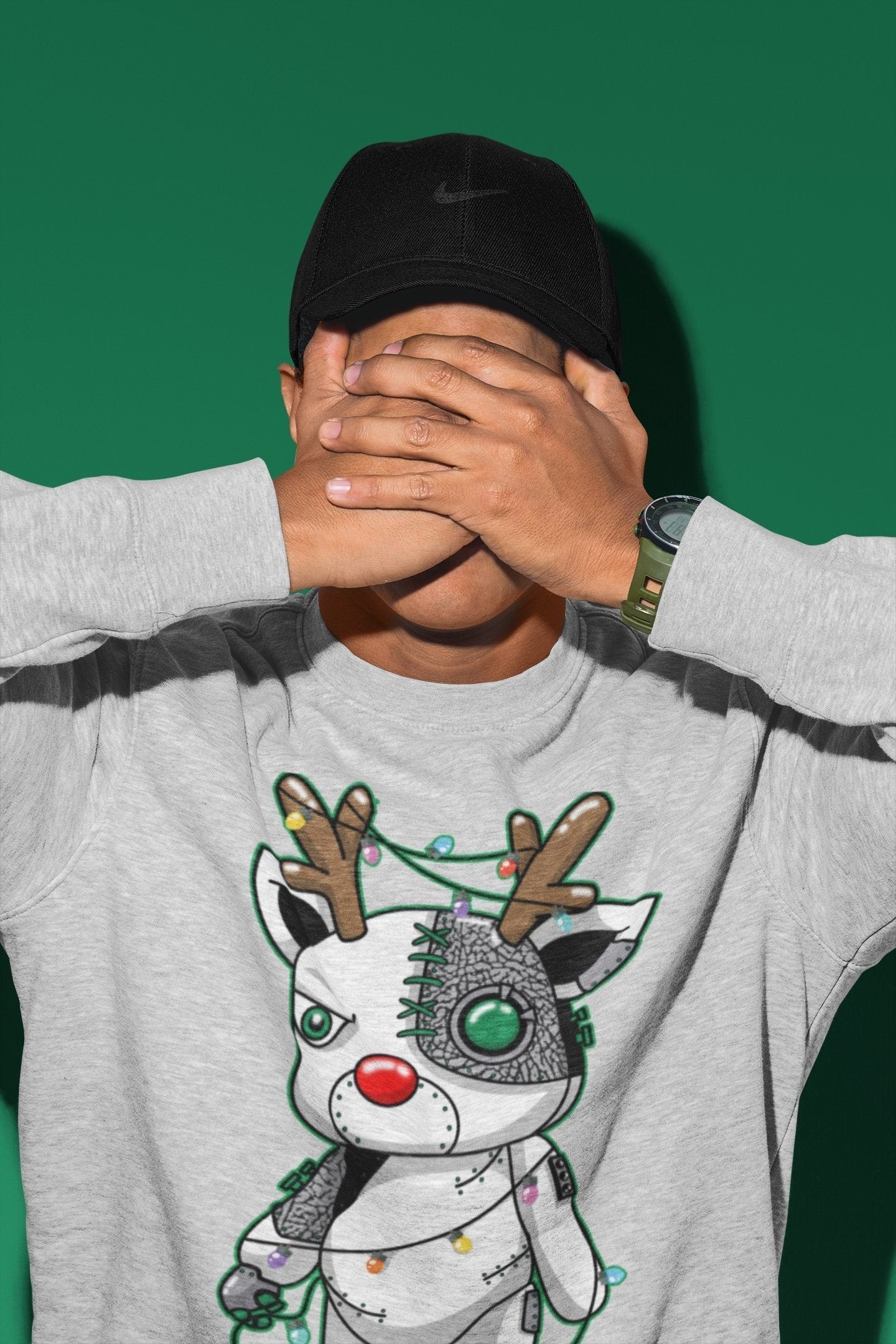 Jordan 3 Pine Green Shirt To Match Jordans Cyborg Reindeer Sneaker Tees Jordan 3 Pine Green Drip Gear Zone Sneaker Matching Clothing Unisex Shirts