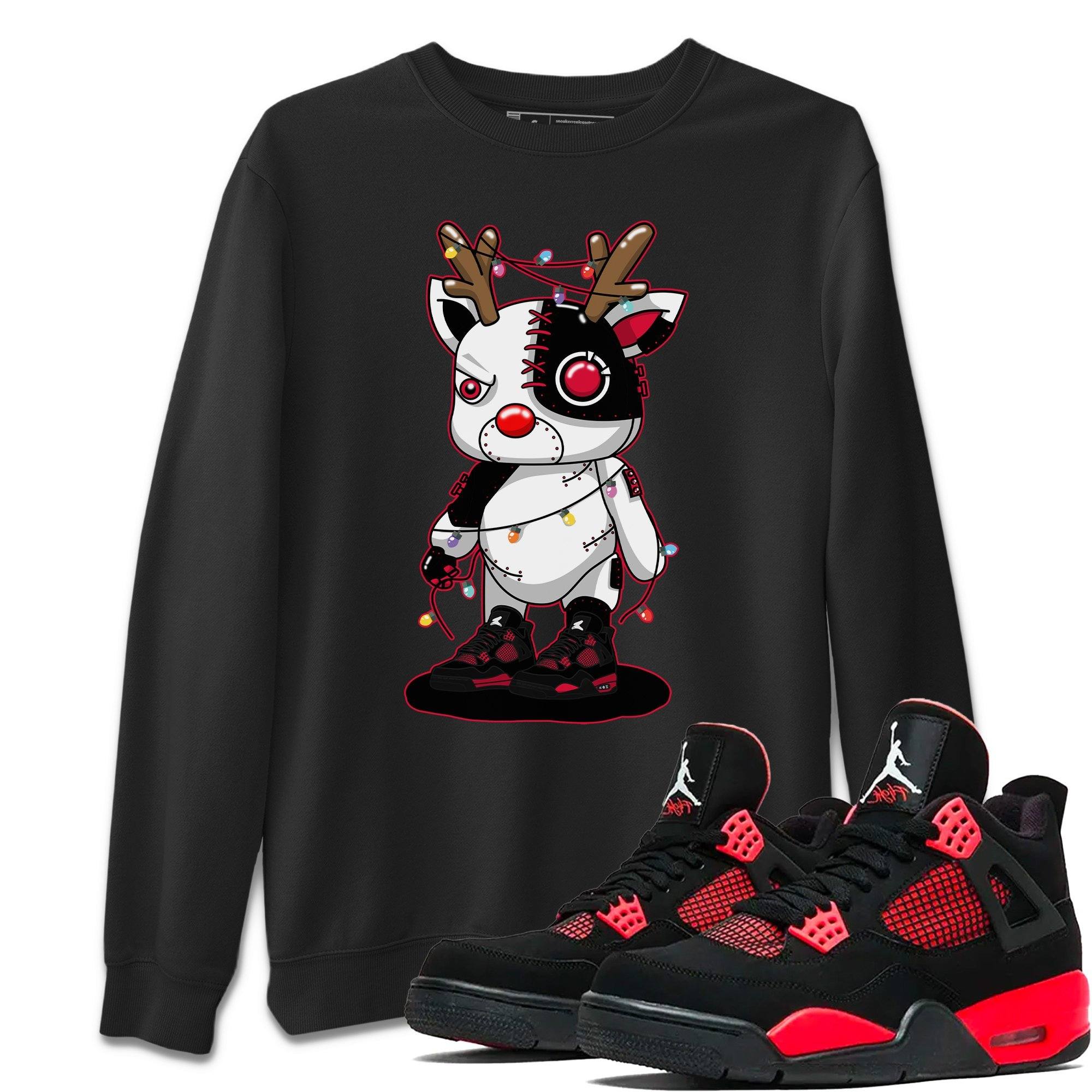 Jordan 4 Red Thunder Shirt To Match Jordans Cyborg Reindeer Sneaker Tees Jordan 4 Red Thunder Drip Gear Zone Sneaker Matching Clothing Unisex Shirts