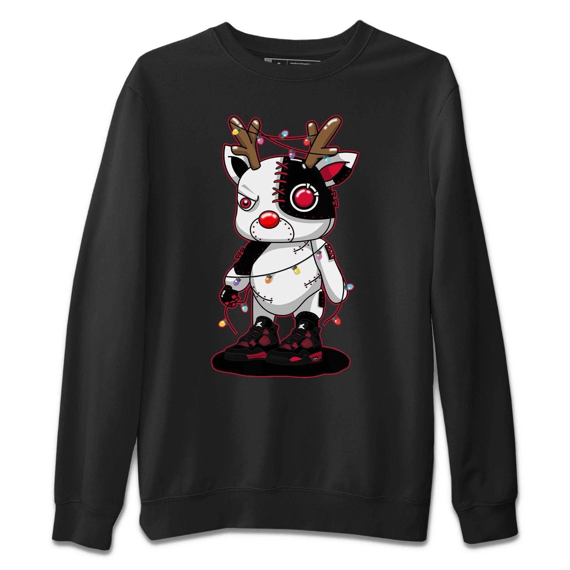 Jordan 4 Red Thunder Shirt To Match Jordans Cyborg Reindeer Sneaker Tees Jordan 4 Red Thunder Drip Gear Zone Sneaker Matching Clothing Unisex Shirts