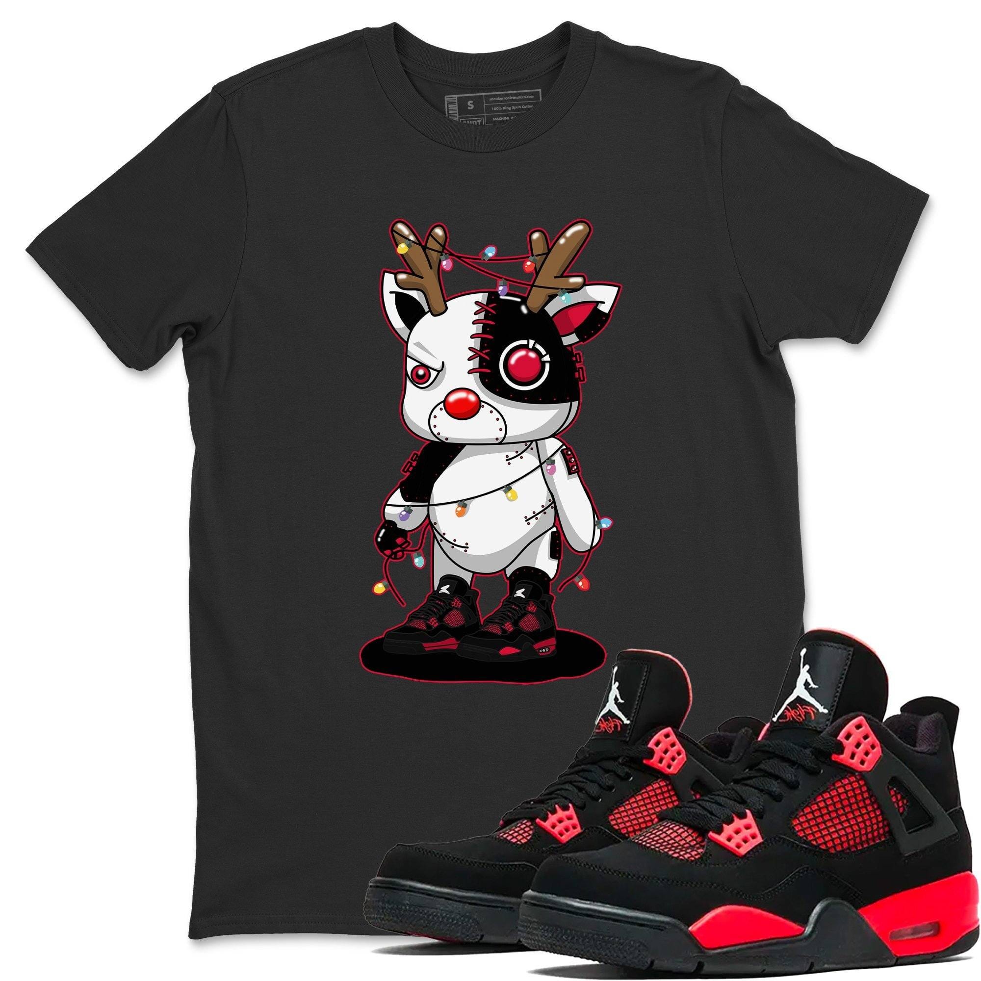 Jordan 4 Red Thunder Shirt To Match Jordans Cyborg Reindeer Sneaker Tees Jordan 4 Red Thunder Drip Gear Zone Sneaker Matching Clothing Unisex Shirts