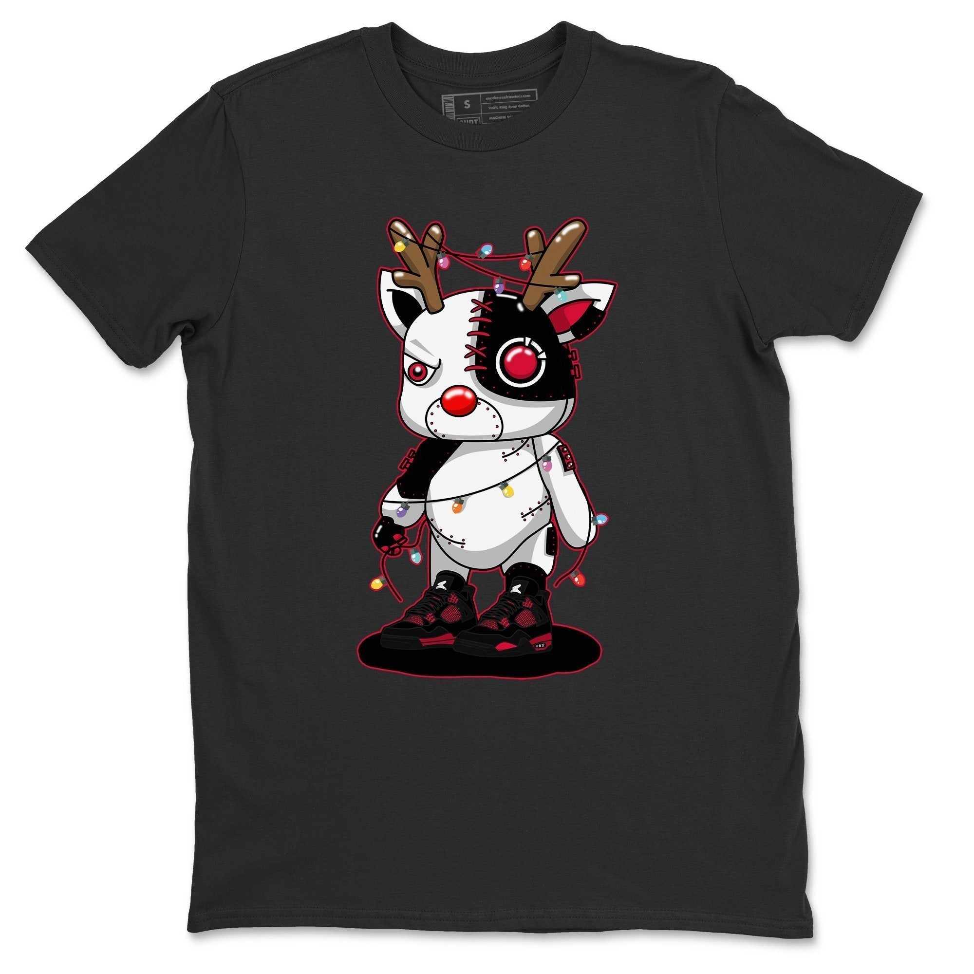 Jordan 4 Red Thunder Shirt To Match Jordans Cyborg Reindeer Sneaker Tees Jordan 4 Red Thunder Drip Gear Zone Sneaker Matching Clothing Unisex Shirts