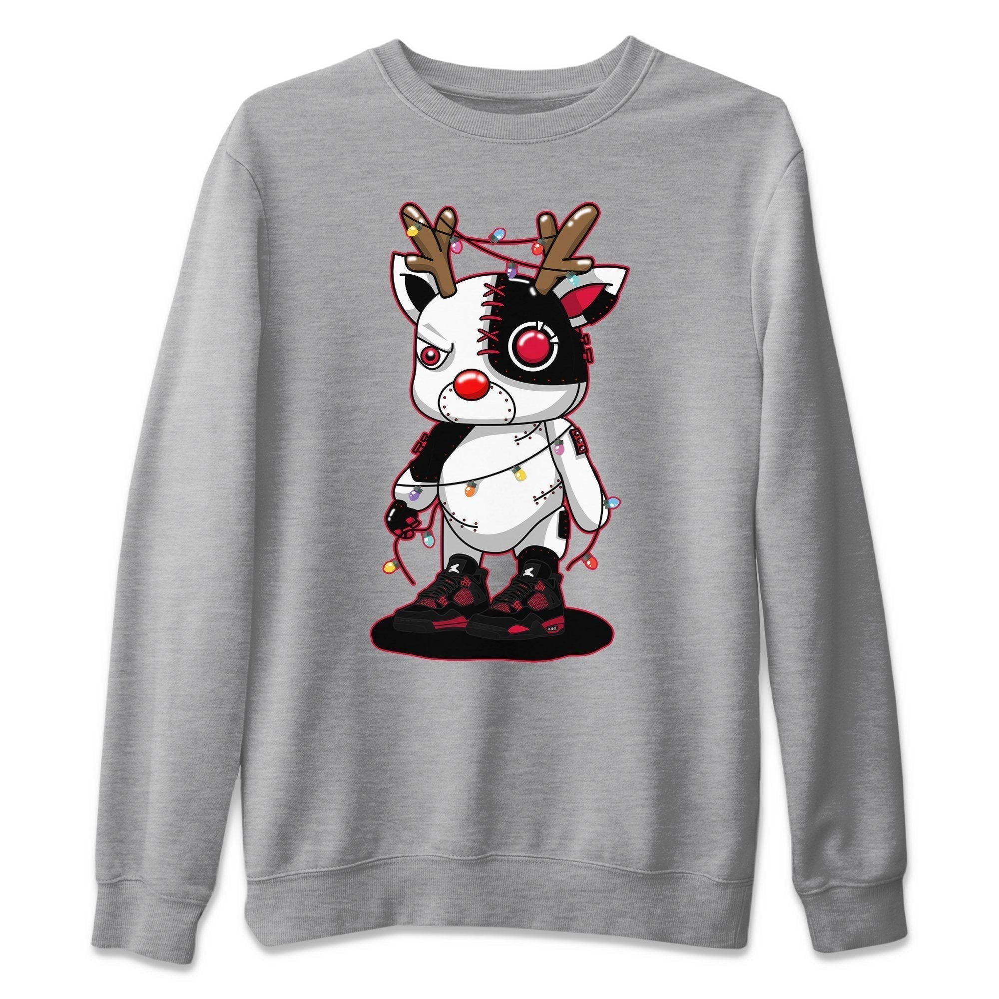 Jordan 4 Red Thunder Shirt To Match Jordans Cyborg Reindeer Sneaker Tees Jordan 4 Red Thunder Drip Gear Zone Sneaker Matching Clothing Unisex Shirts