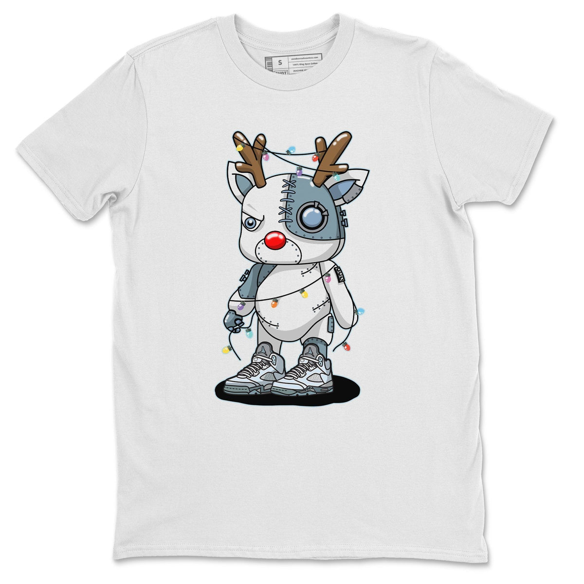 Jordan 5 Blue Bird Shirt To Match Jordans Cyborg Reindeer Sneaker Tees Jordan 5 Blue Bird Drip Gear Zone Sneaker Matching Clothing Unisex Shirts