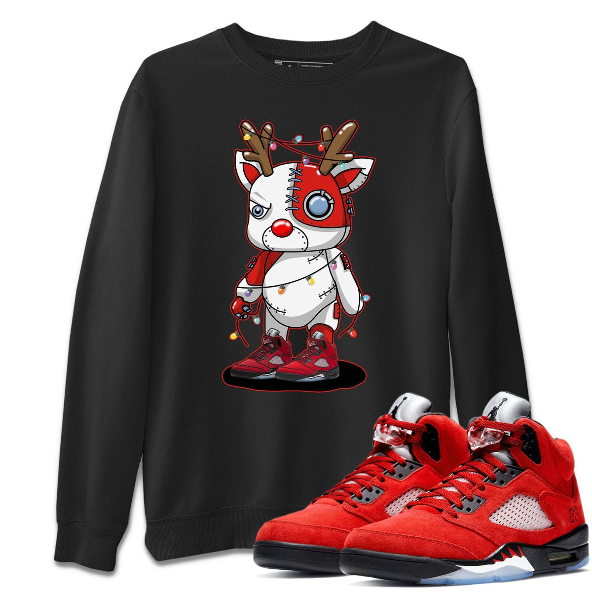 Jordan 5 Raging Bull Shirt To Match Jordans Cyborg Reindeer Sneaker Tees Jordan 5 Raging Bull Drip Gear Zone Sneaker Matching Clothing Unisex Shirts