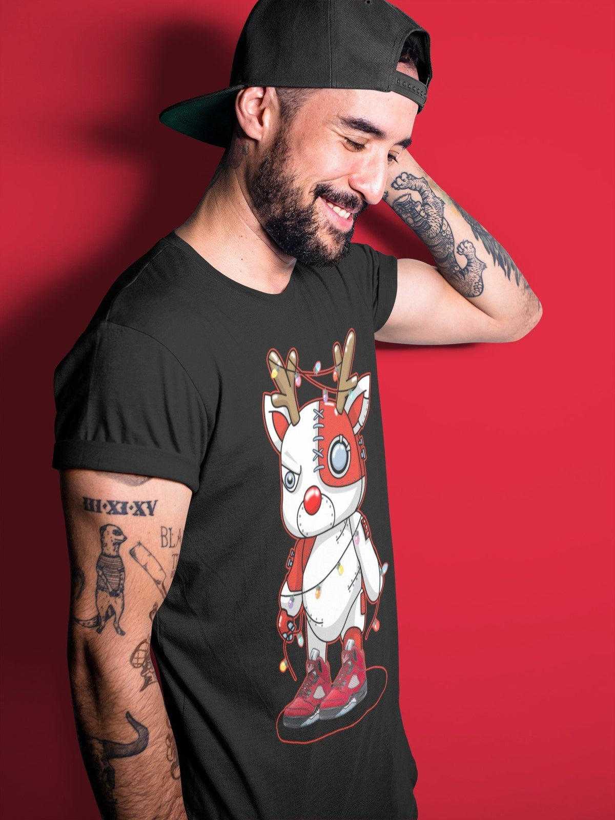 Jordan 5 Raging Bull Shirt To Match Jordans Cyborg Reindeer Sneaker Tees Jordan 5 Raging Bull Drip Gear Zone Sneaker Matching Clothing Unisex Shirts