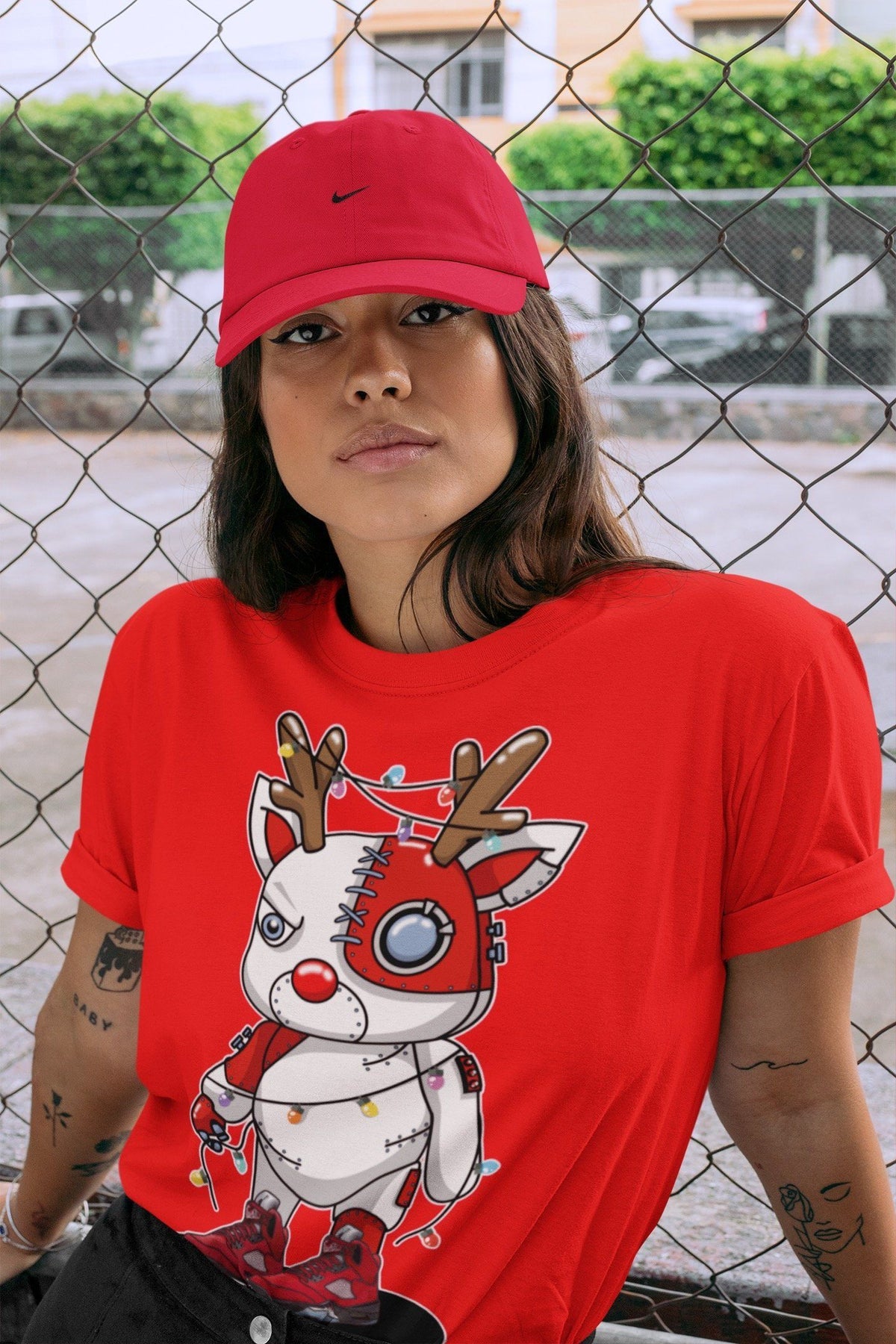Jordan 5 Raging Bull Shirt To Match Jordans Cyborg Reindeer Sneaker Tees Jordan 5 Raging Bull Drip Gear Zone Sneaker Matching Clothing Unisex Shirts