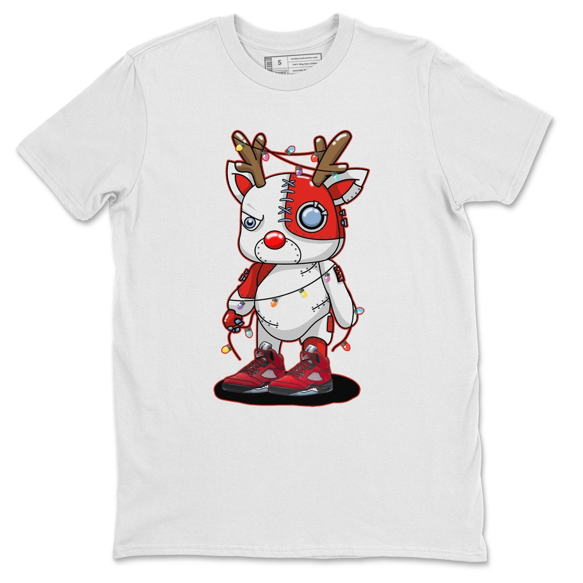 Jordan 5 Raging Bull Shirt To Match Jordans Cyborg Reindeer Sneaker Tees Jordan 5 Raging Bull Drip Gear Zone Sneaker Matching Clothing Unisex Shirts