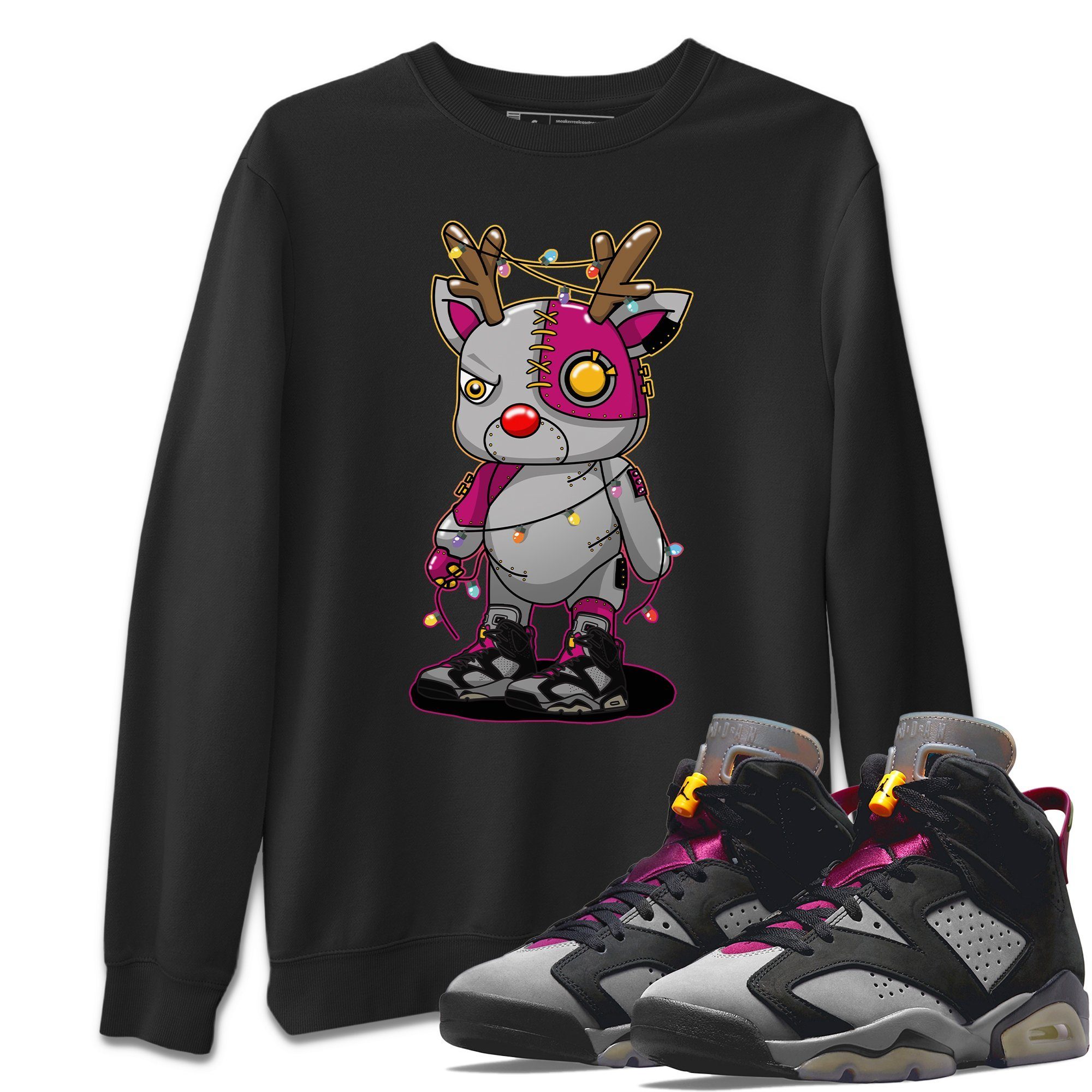 Jordan 6 Bordeaux Shirt To Match Jordans Cyborg Reindeer Sneaker Tees Jordan 6 Bordeaux Drip Gear Zone Sneaker Matching Clothing Unisex Shirts