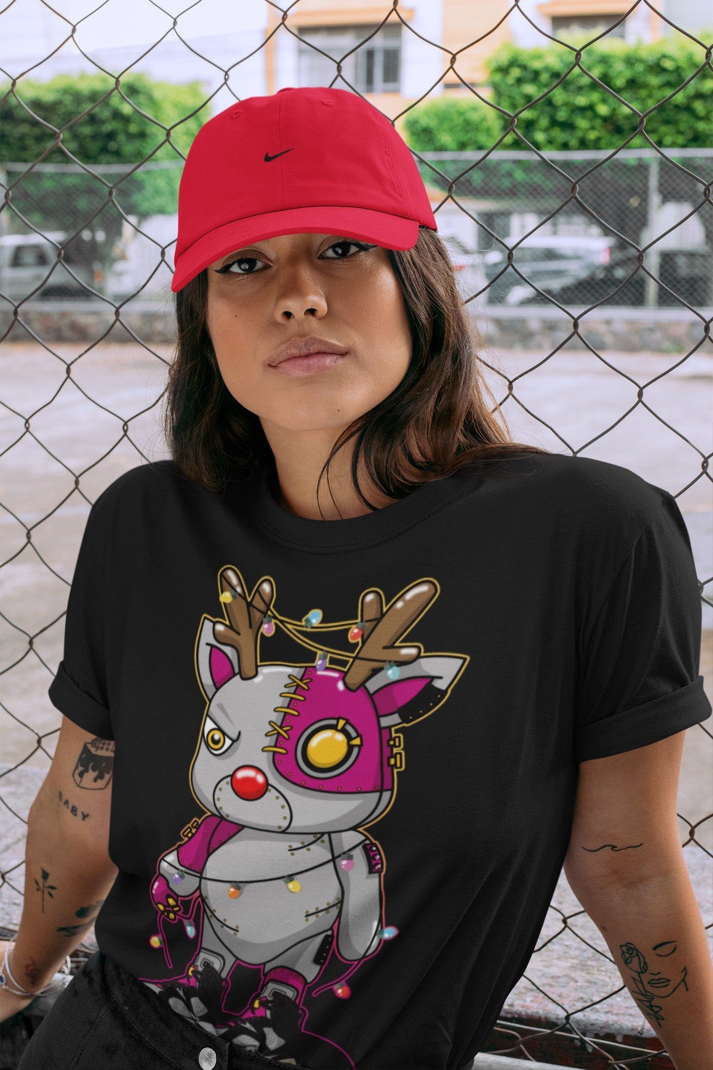 Jordan 6 Bordeaux Shirt To Match Jordans Cyborg Reindeer Sneaker Tees Jordan 6 Bordeaux Drip Gear Zone Sneaker Matching Clothing Unisex Shirts