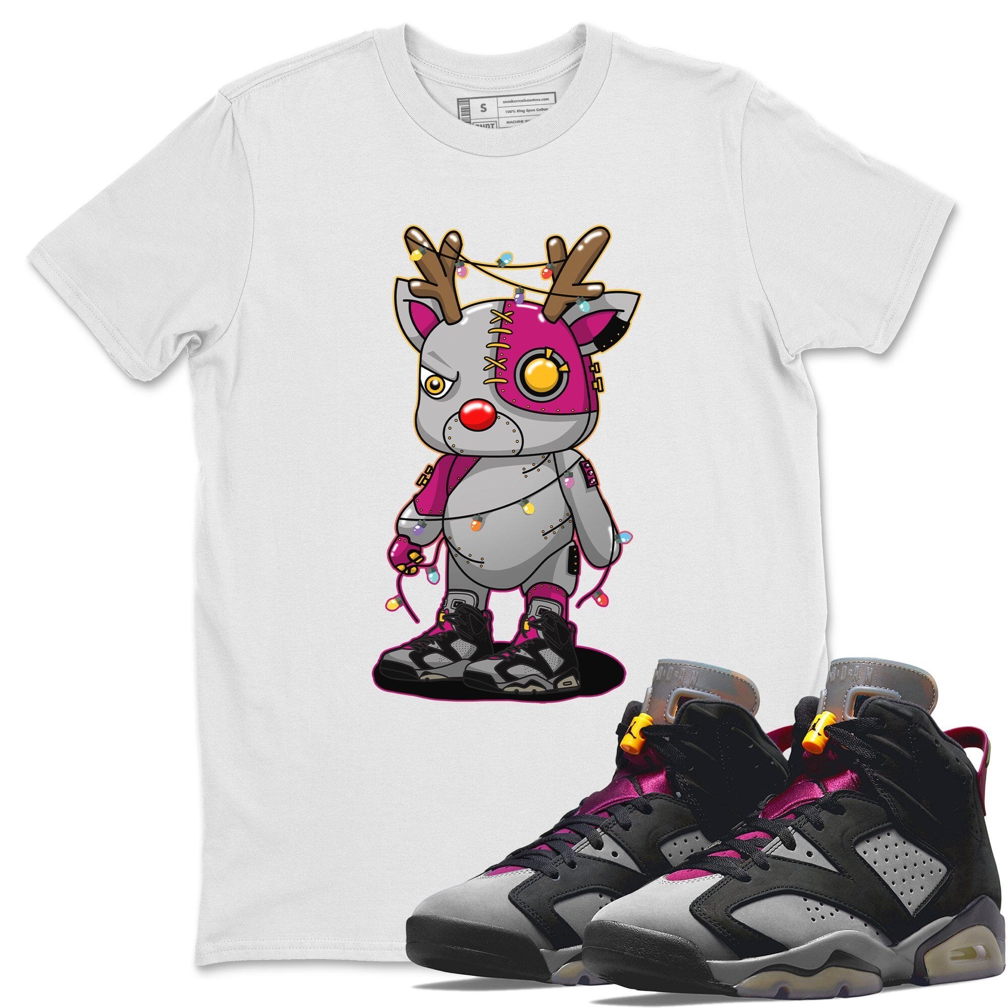 Jordan 6 Bordeaux Shirt To Match Jordans Cyborg Reindeer Sneaker Tees Jordan 6 Bordeaux Drip Gear Zone Sneaker Matching Clothing Unisex Shirts