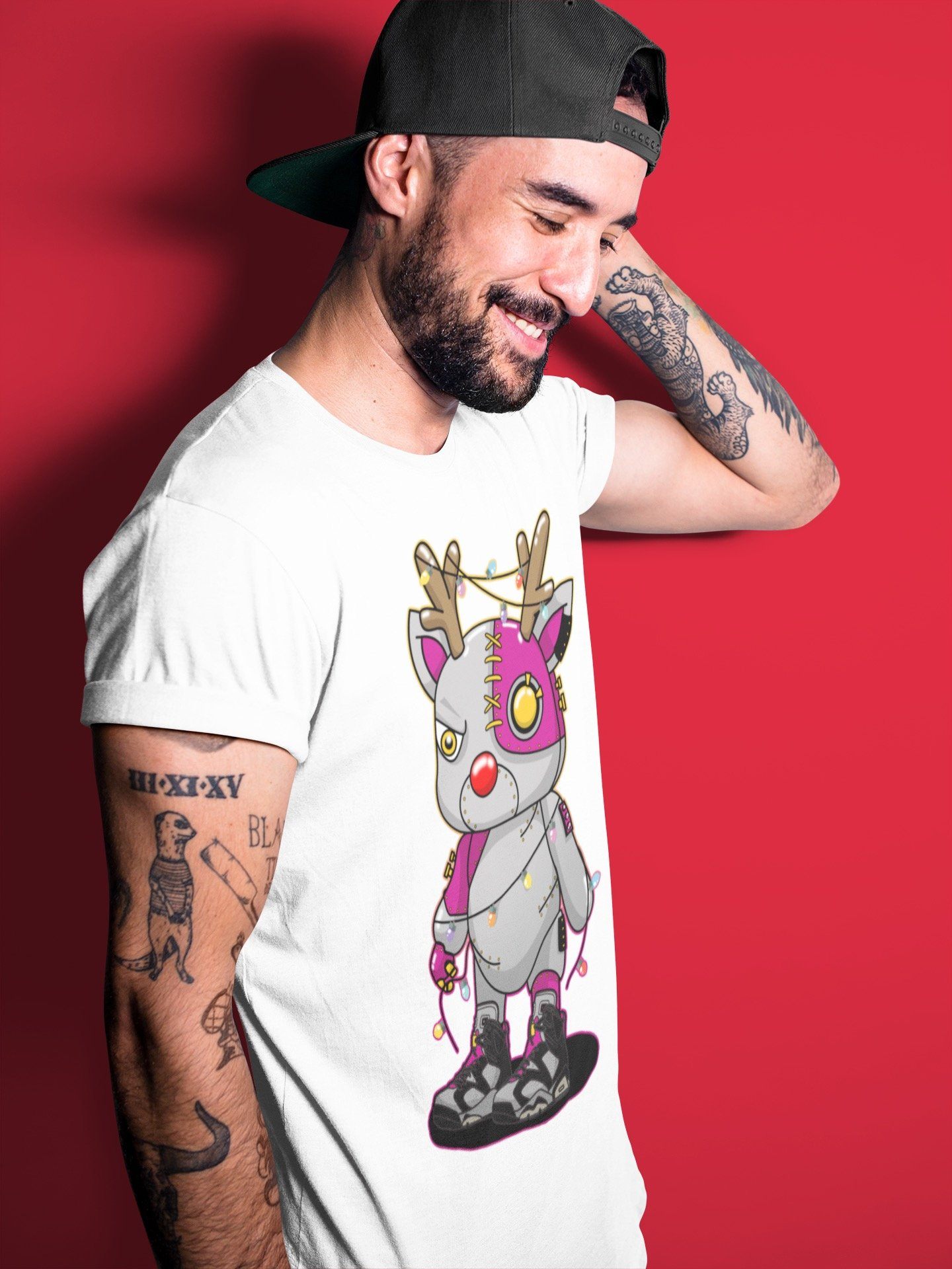 Jordan 6 Bordeaux Shirt To Match Jordans Cyborg Reindeer Sneaker Tees Jordan 6 Bordeaux Drip Gear Zone Sneaker Matching Clothing Unisex Shirts