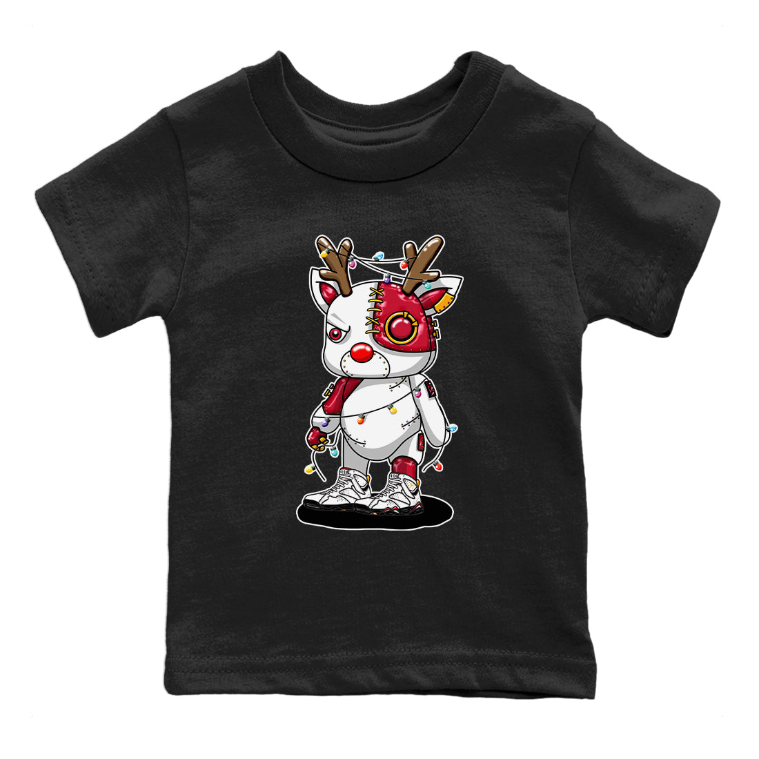 Jordan 7 Cardinal Shirt To Match Jordans Cyborg Reindeer Sneaker Tees Jordan 7 Cardinal Drip Gear Zone Sneaker Matching Clothing Kids Shirts