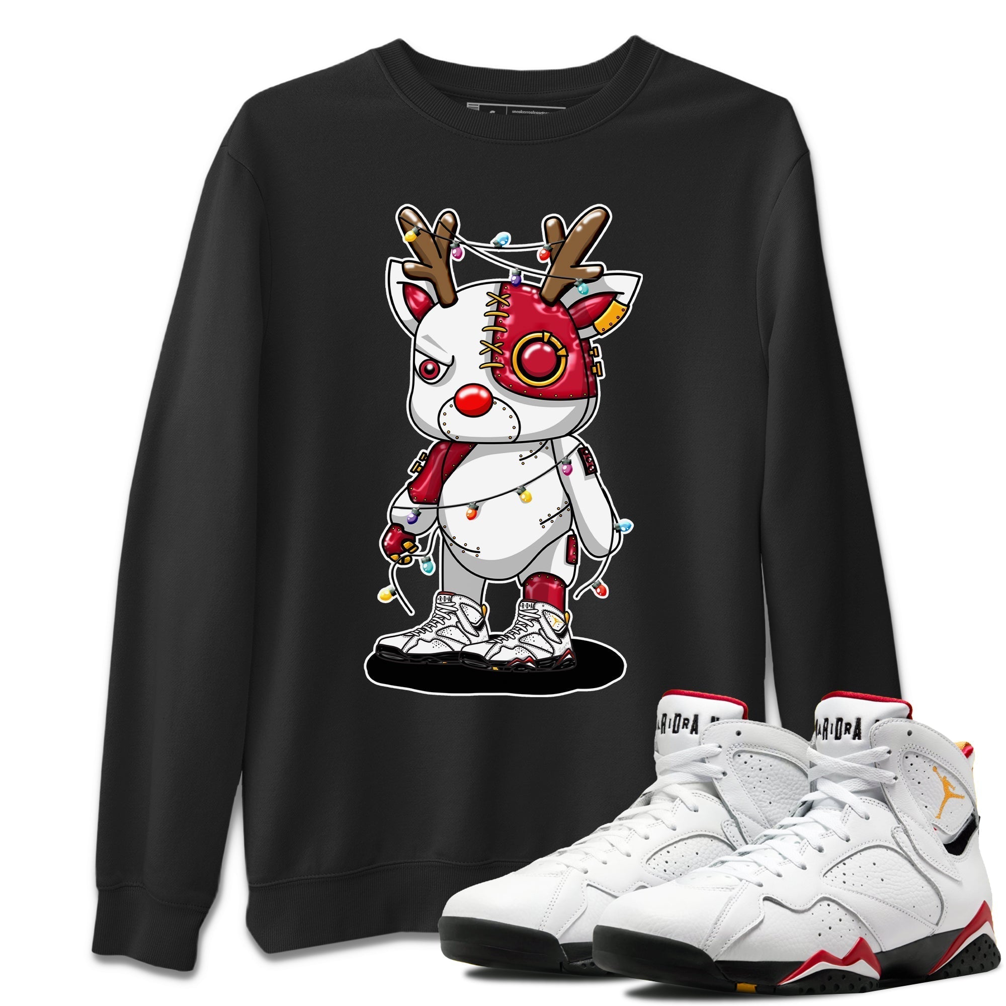 Jordan 7 Cardinal Shirt To Match Jordans Cyborg Reindeer Sneaker Tees Jordan 7 Cardinal Drip Gear Zone Sneaker Matching Clothing Unisex Shirts