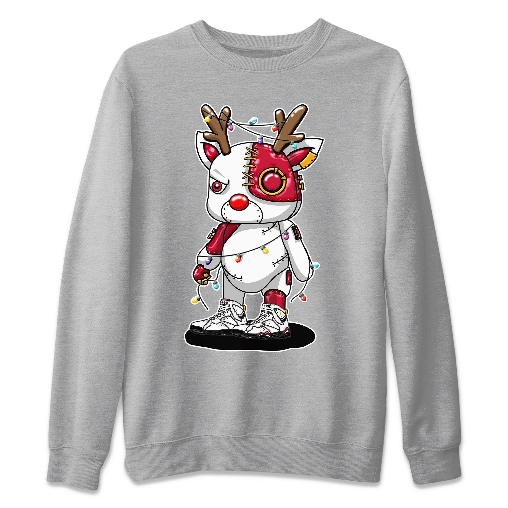 Jordan 7 Cardinal Shirt To Match Jordans Cyborg Reindeer Sneaker Tees Jordan 7 Cardinal Drip Gear Zone Sneaker Matching Clothing Unisex Shirts