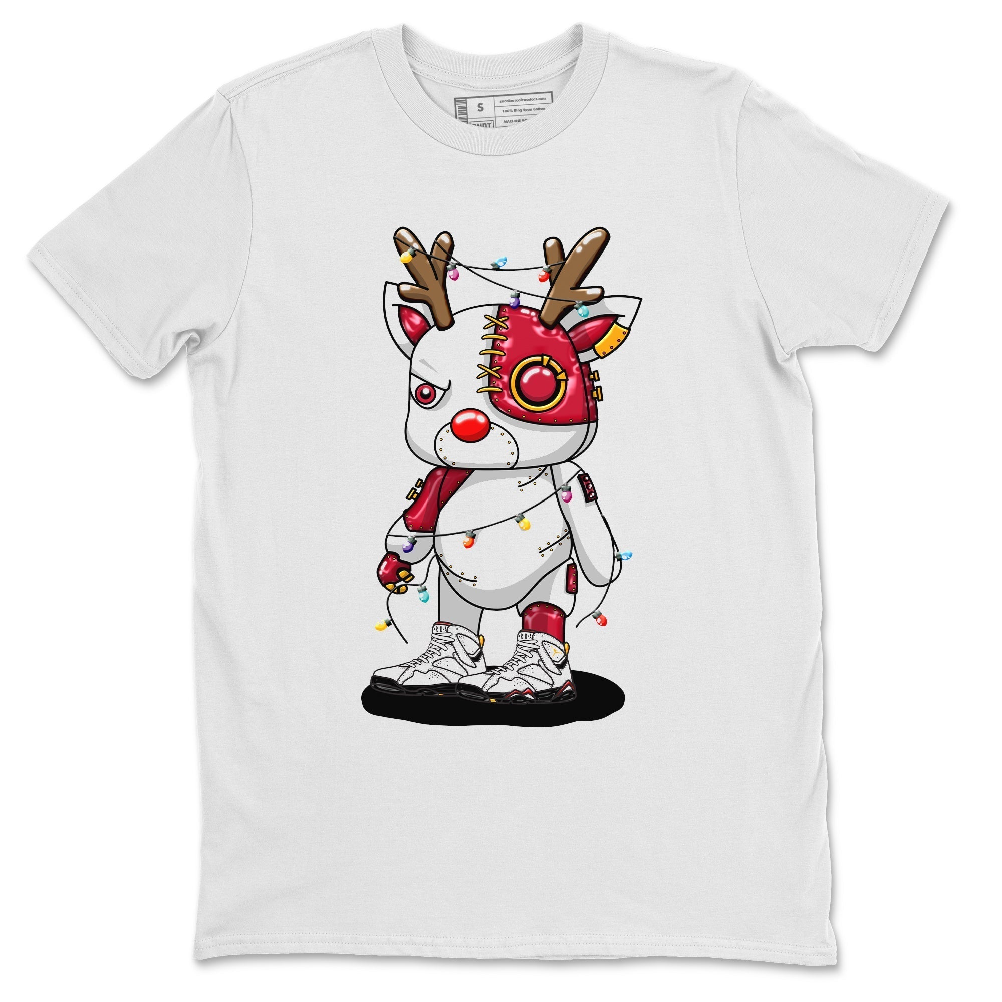 Jordan 7 Cardinal Shirt To Match Jordans Cyborg Reindeer Sneaker Tees Jordan 7 Cardinal Drip Gear Zone Sneaker Matching Clothing Unisex Shirts