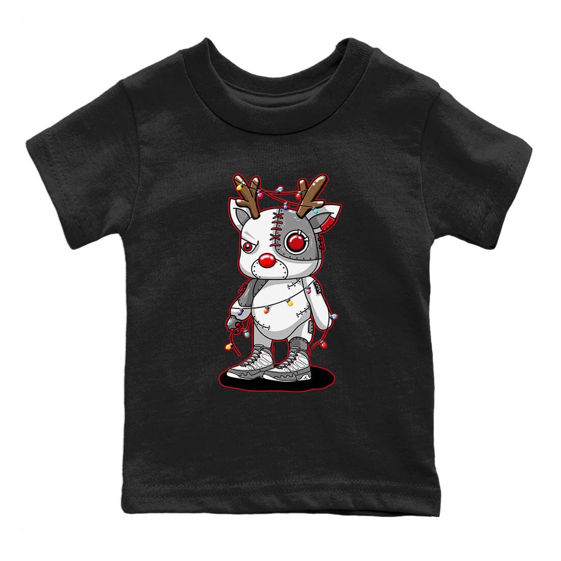 Jordan 9 Fire Red Shirt To Match Jordans Cyborg Reindeer Sneaker Tees Jordan 9 Fire Red Drip Gear Zone Sneaker Matching Clothing Kids Shirts