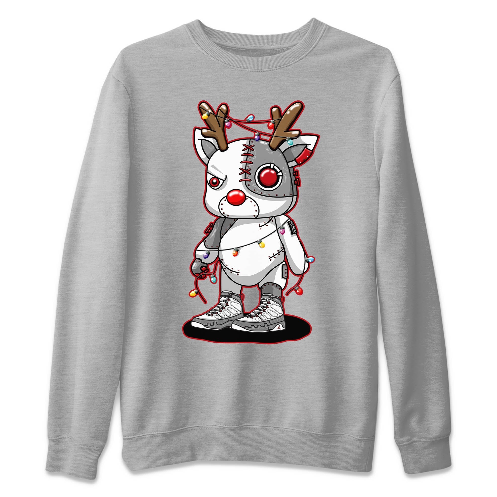 Jordan 9 Fire Red Shirt To Match Jordans Cyborg Reindeer Sneaker Tees Jordan 9 Fire Red Drip Gear Zone Sneaker Matching Clothing Unisex Shirts