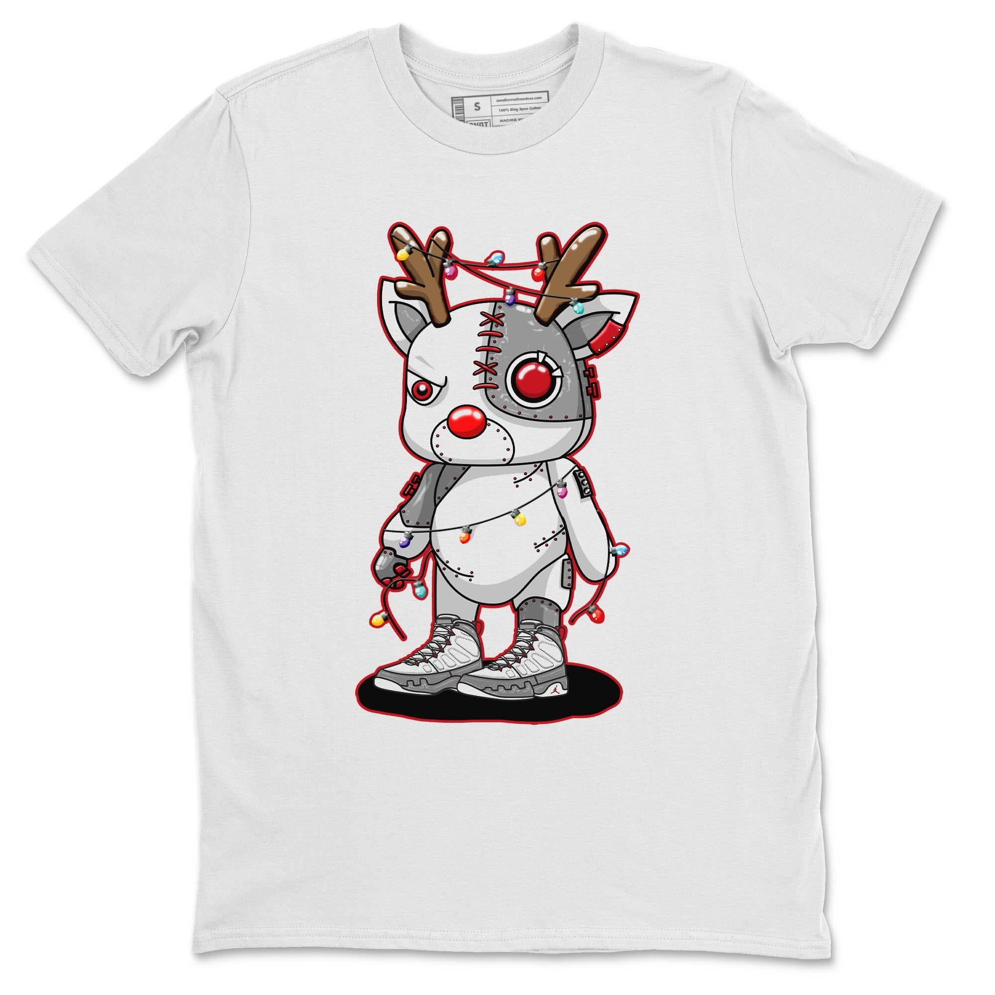 Jordan 9 Fire Red Shirt To Match Jordans Cyborg Reindeer Sneaker Tees Jordan 9 Fire Red Drip Gear Zone Sneaker Matching Clothing Unisex Shirts