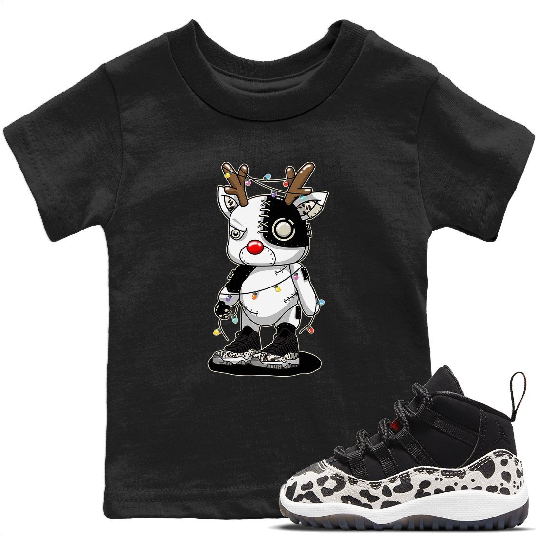 Jordan 11 Animal Instinct Sneaker Matching T-Shirt Cyborg Reindeer Sneaker Tees Jordan 11 Animal Instinct Sneaker Release Tees Kids Shirts